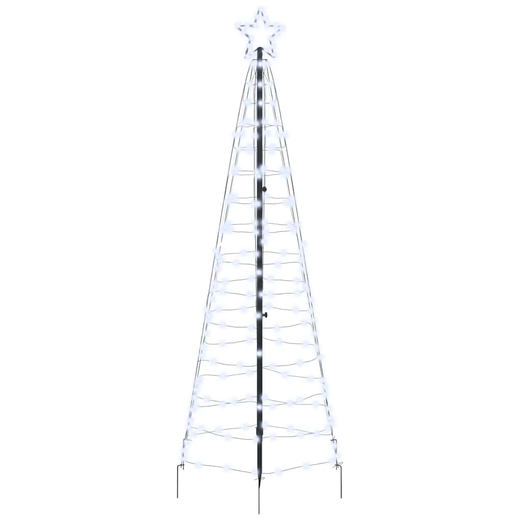 LED jõulupuu 250 cm 390 LED-i Külm valge Teras Külm valge