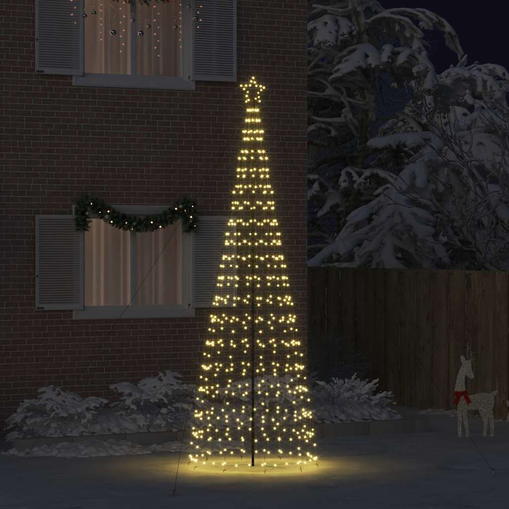 LED jõulupuu EKENAS 400 cm 800 LED-i Soe valge Teras Kuldne