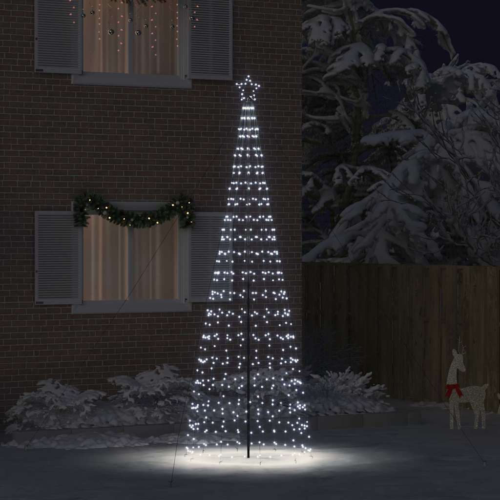 LED jõulupuu EKENAS 400 cm 800 LED-i Külm valge Teras
