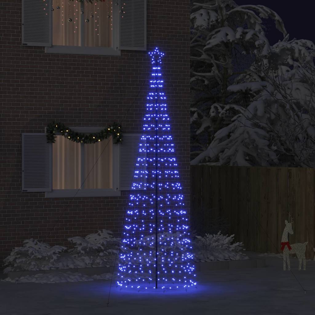 LED jõulupuu EKENAS 400 cm 800 LED-i Sinine Teras Sinine