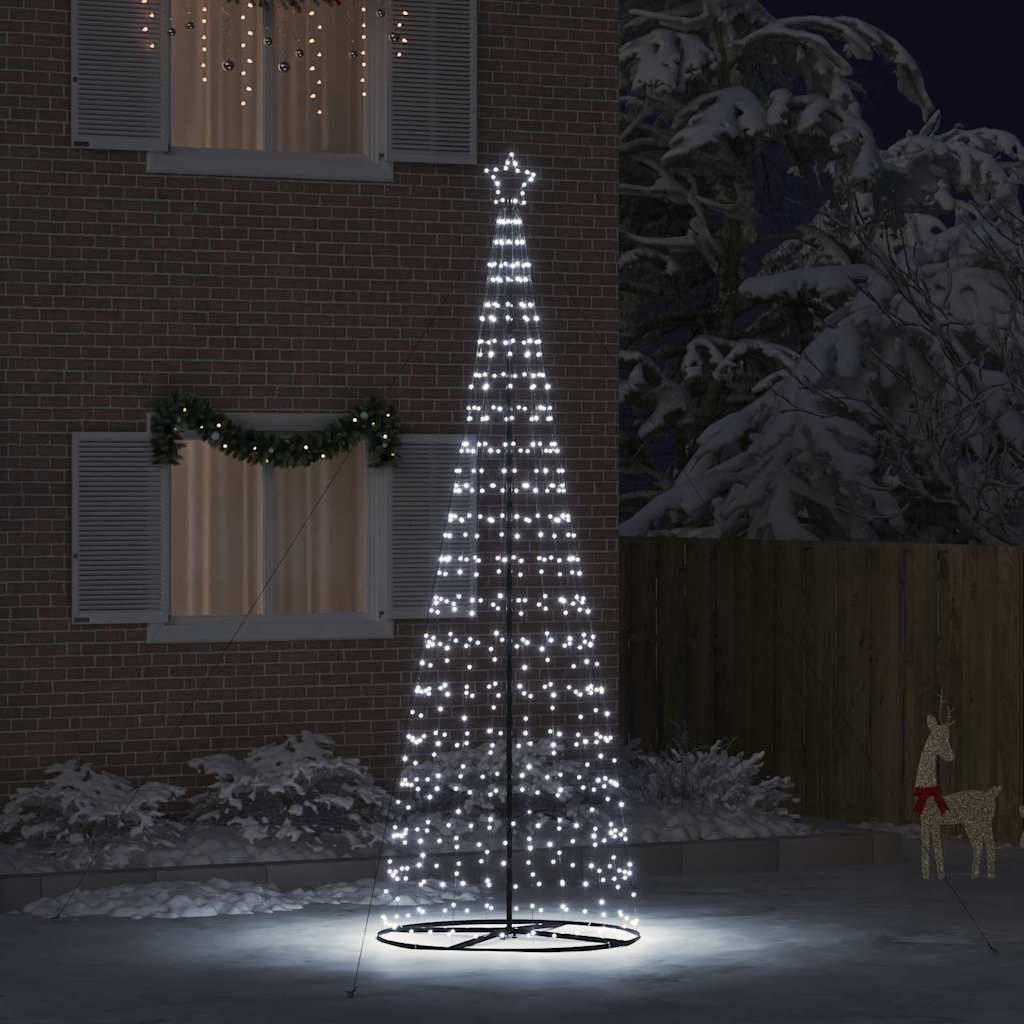 LED jõulupuu EKENAS 400 cm 800 LED-i Külm valge Teras