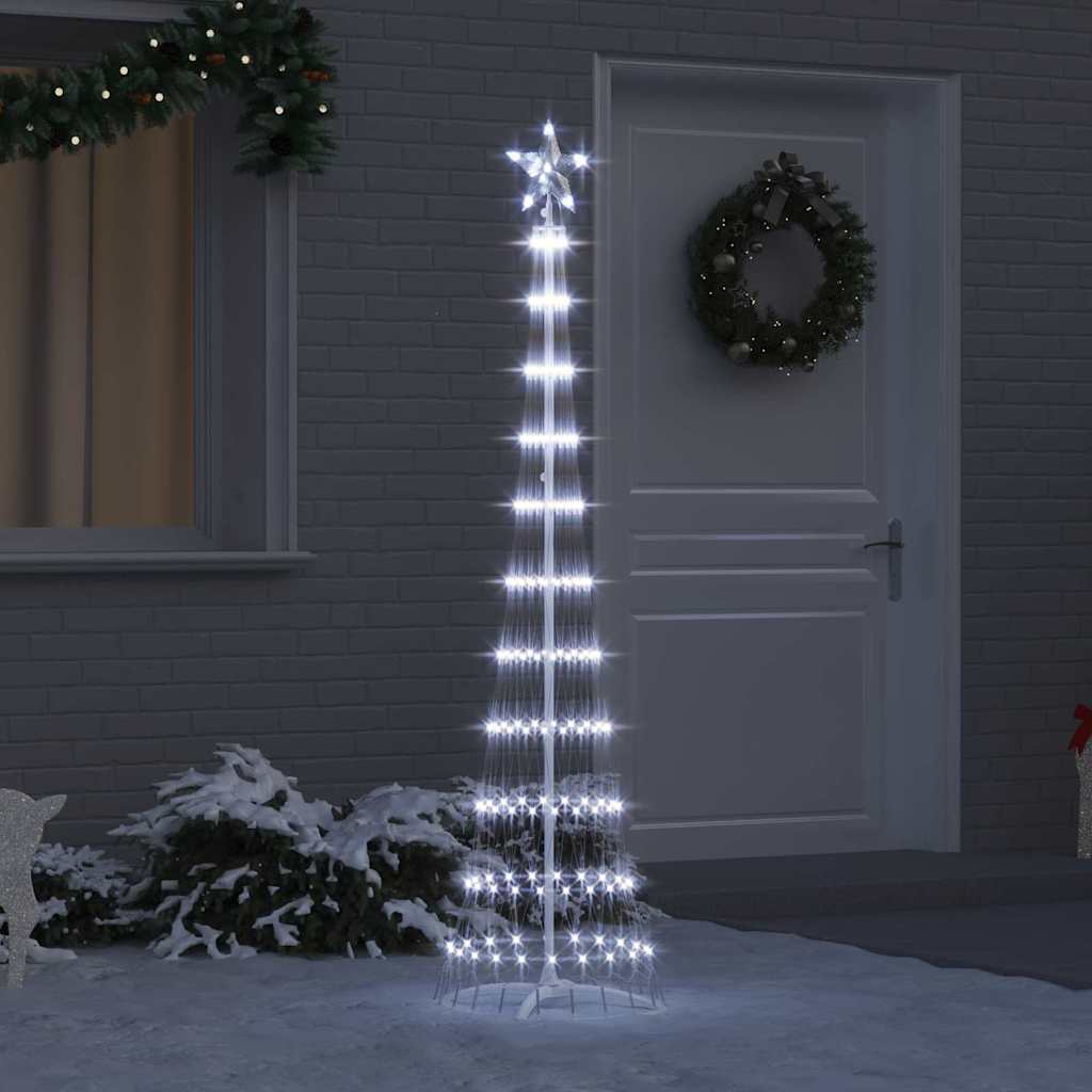 LED jõulupuu Külm valge 190 cm Metall