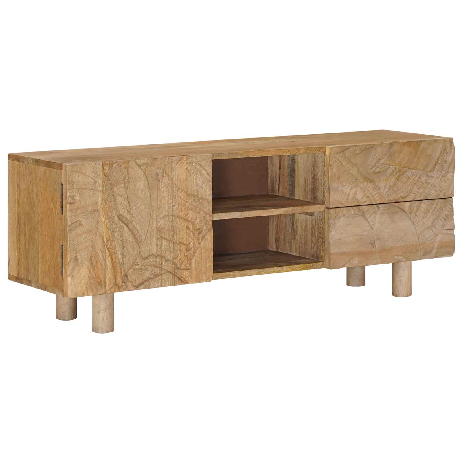 Telerikapp sahtliga riiuliga ladustamisega 110 x 30 x 40 cm