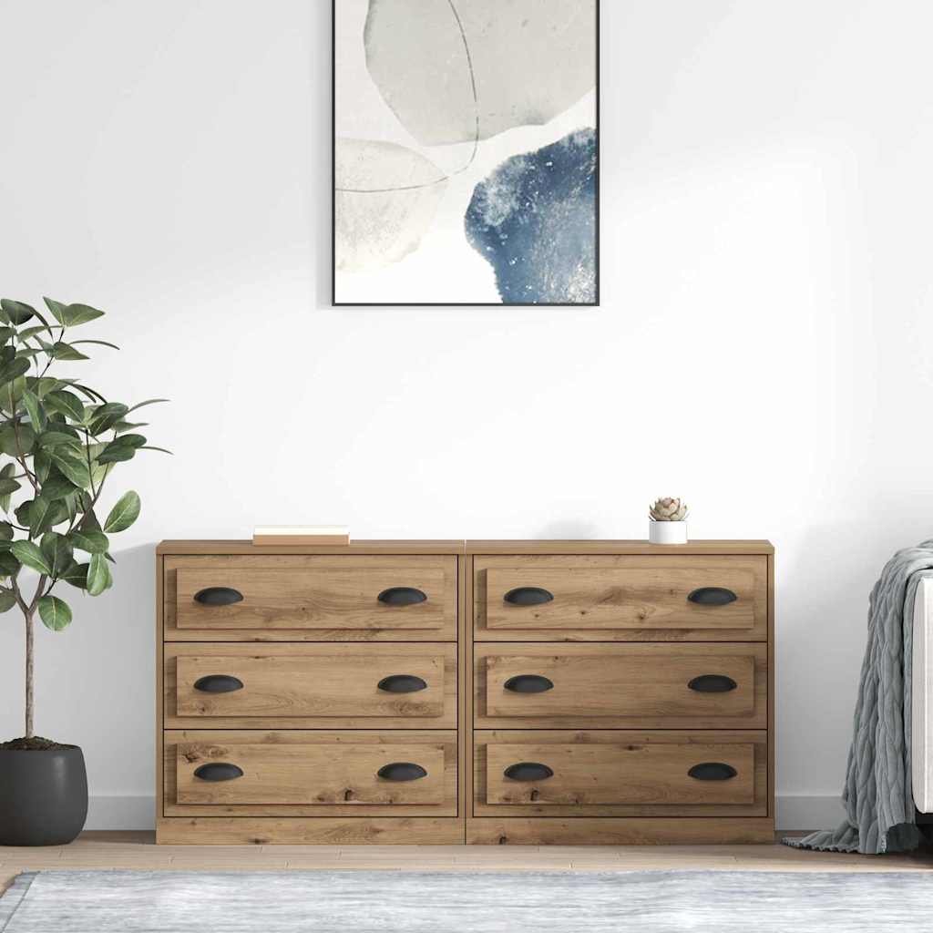 Kappide külgedel 2 tk Käsitööpuu 70 x 35,5 x 67,5 cm Tehispuit
