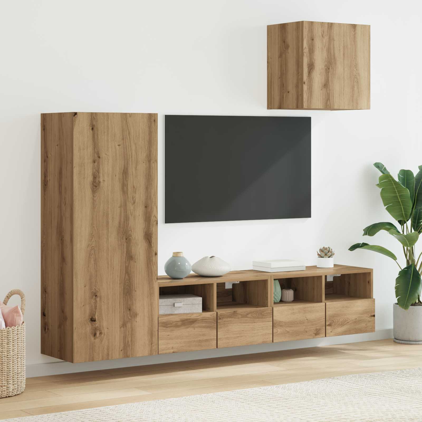 TV Seinaüksused 4 tk Käsitööpuu Tehispuit