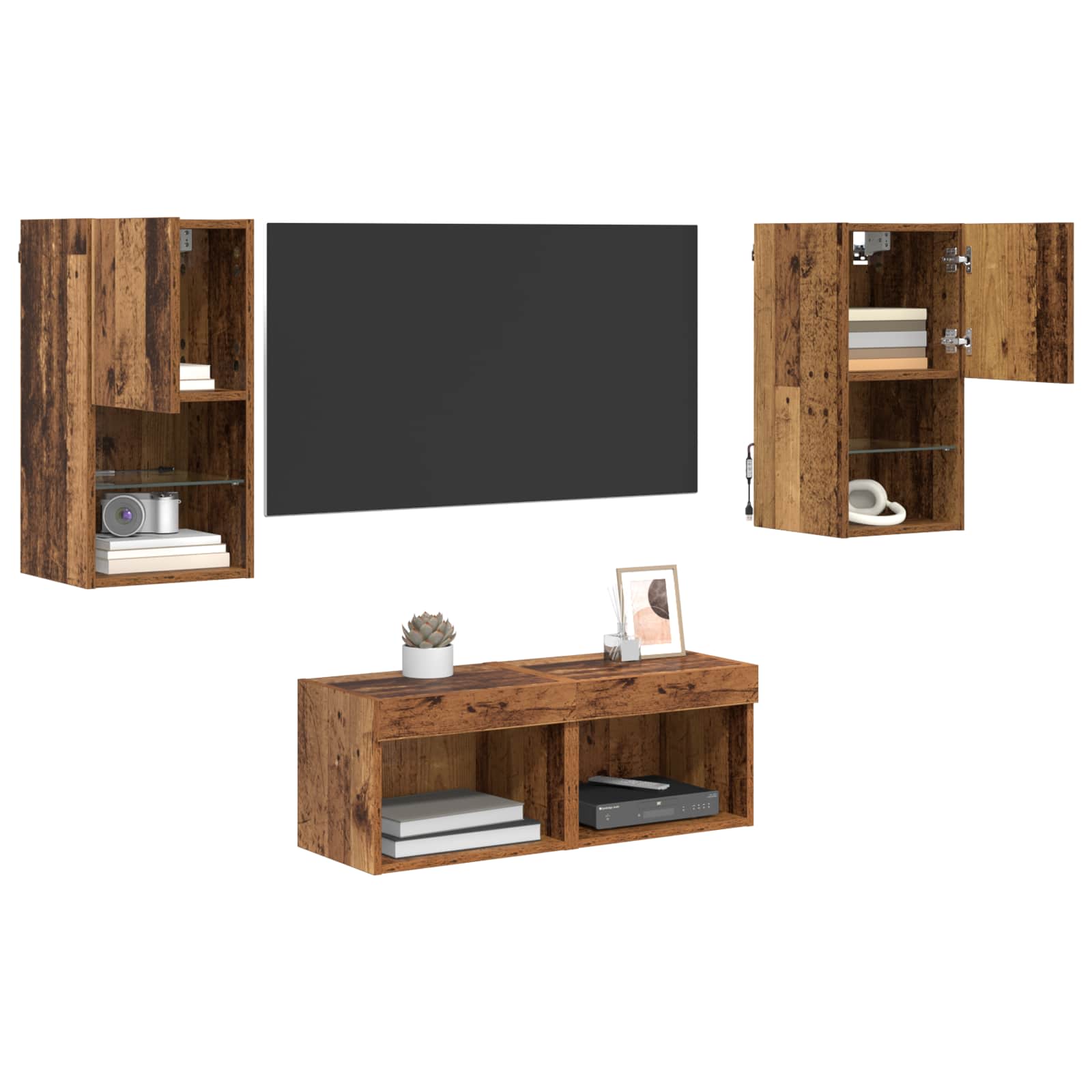 TV Seinakapid 4 tk Vana puit Tehispuit