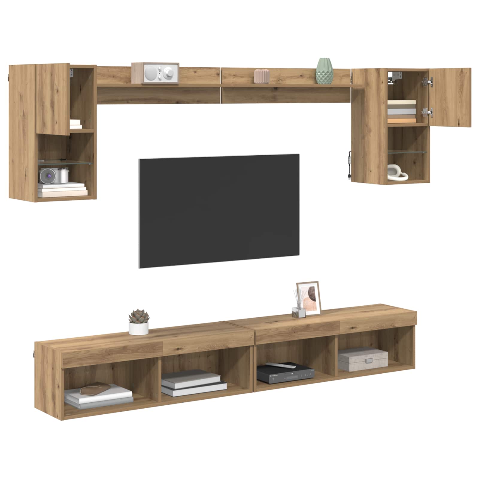 TV seinakapid koos LED-iga 6 tk Käsitööpuu
