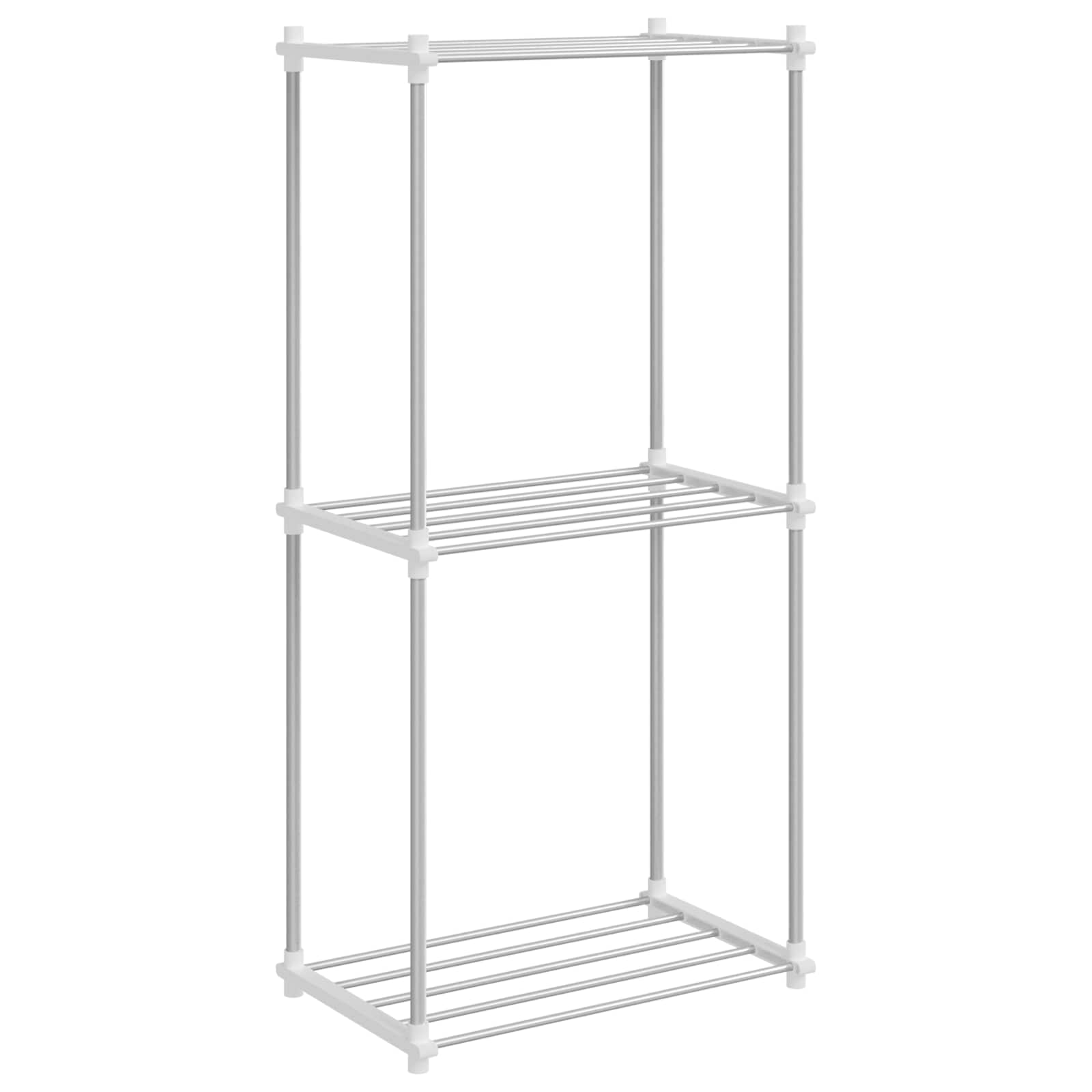 Toruriiul ladustamisega Valge 42,5 x 27 x 91,5 cm Alumiinium