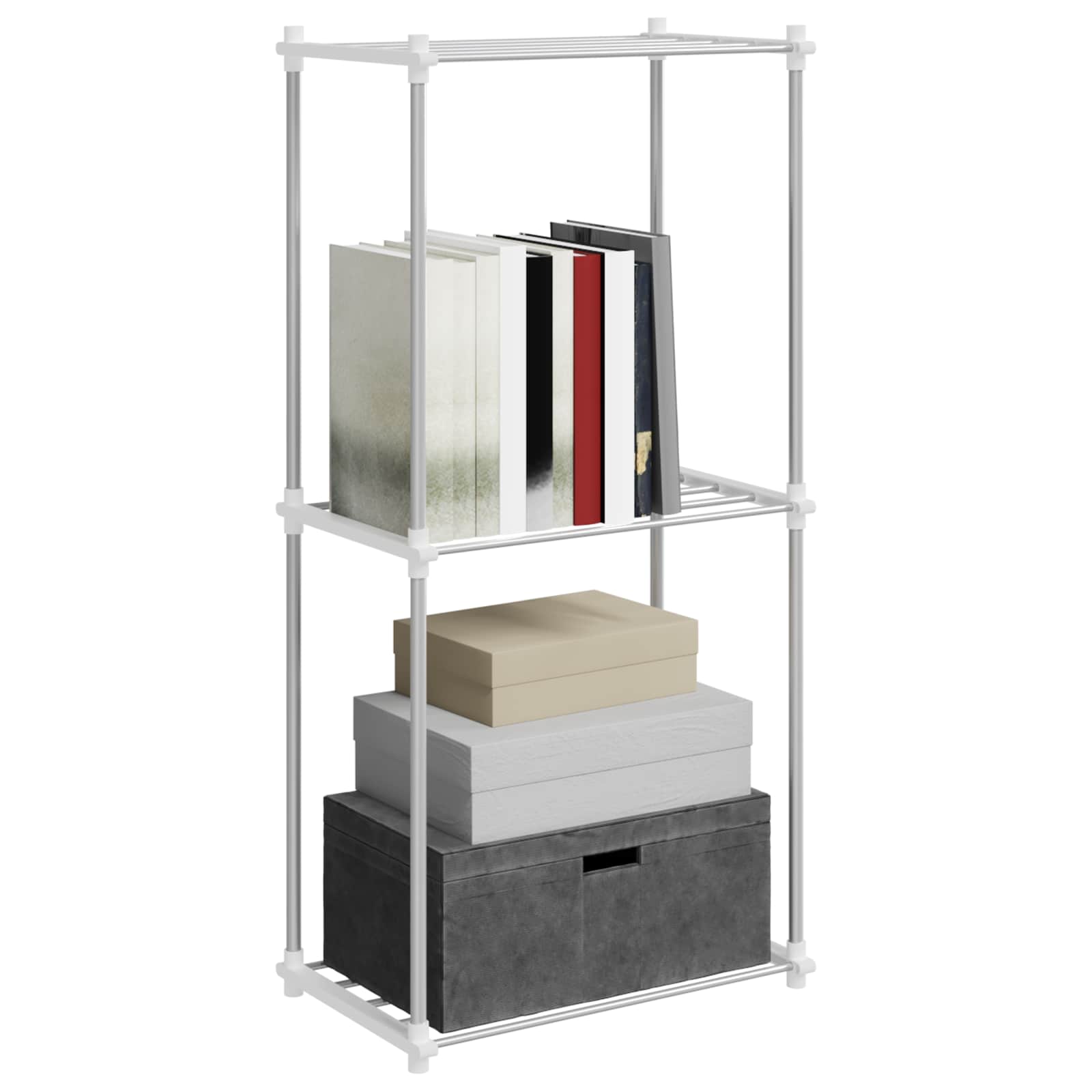 Toruriiul ladustamisega Valge 42,5 x 27 x 91,5 cm Alumiinium
