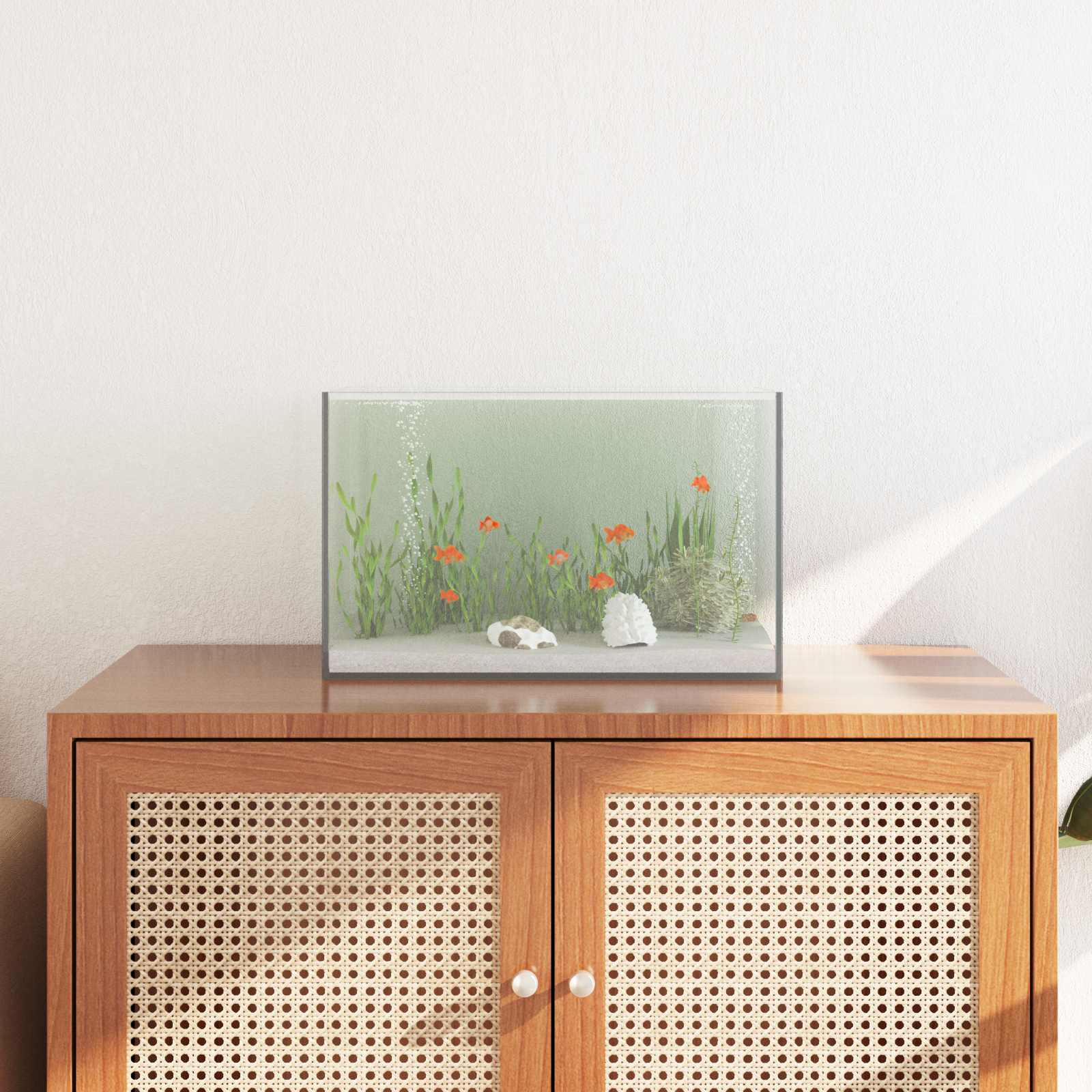 Akvaarium ladustamisega Läbipaistev 40 x 25 x 25 cm Klaas