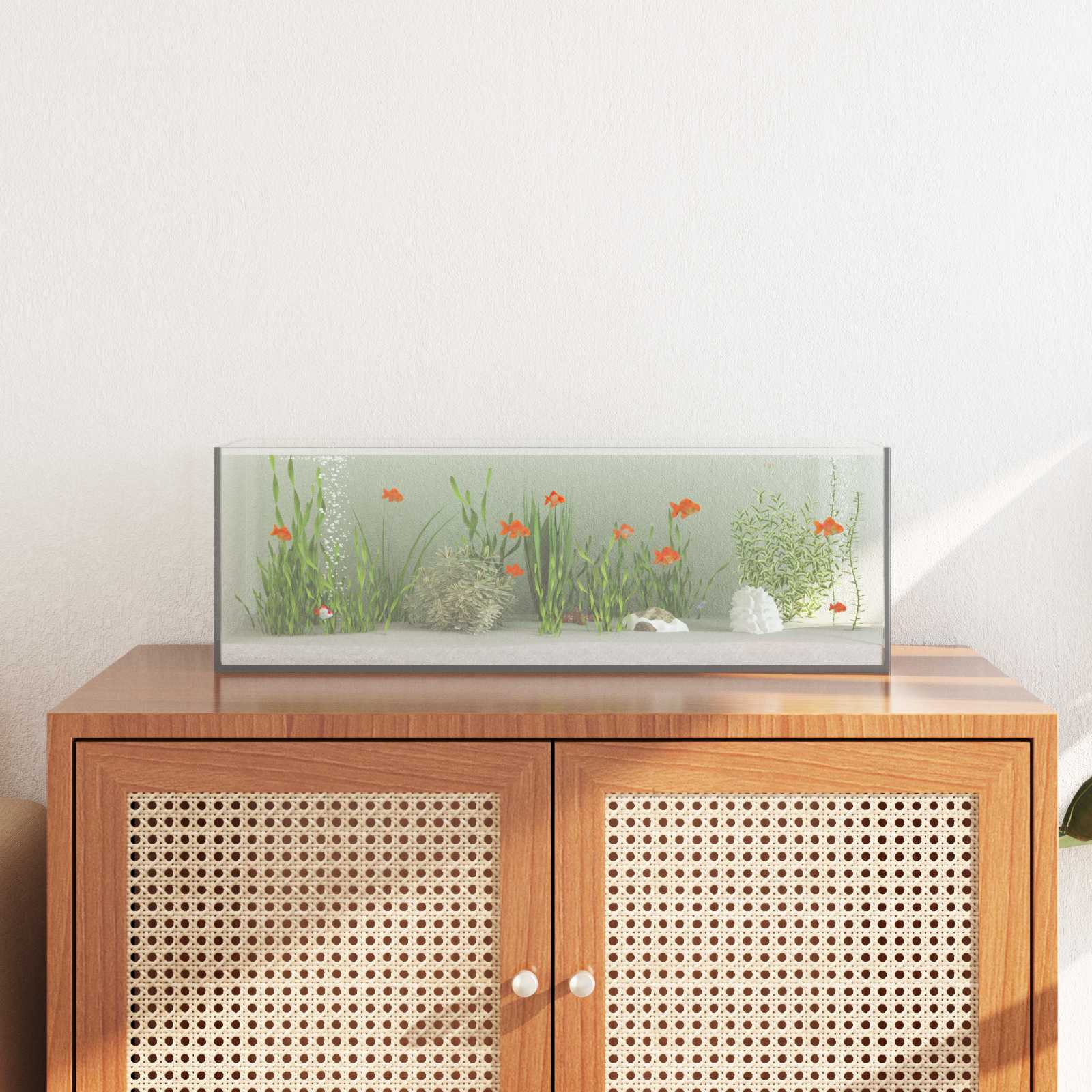 Akvaarium ladustamisega Läbipaistev 60 x 20 x 20 cm Klaas