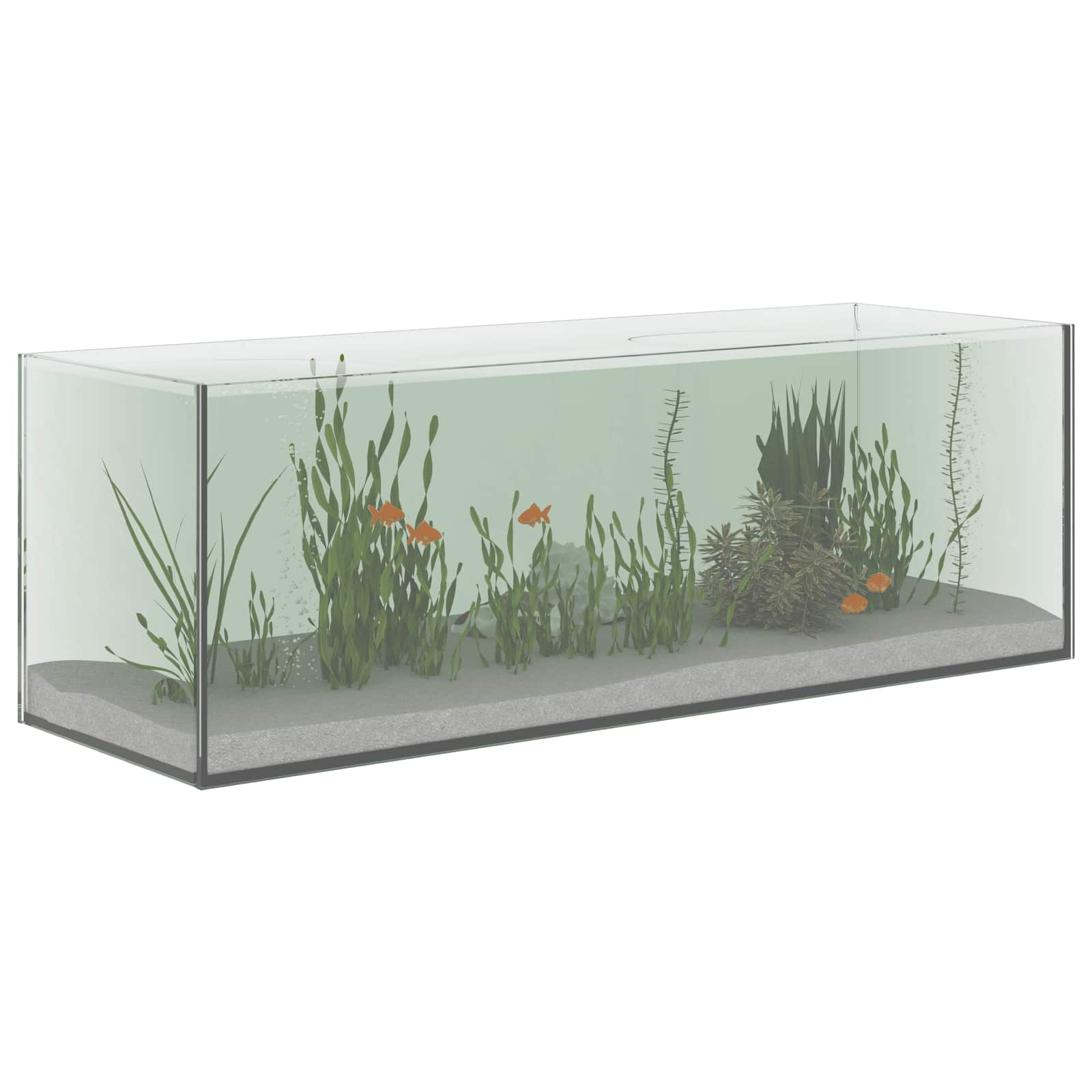 Akvaarium ladustamisega Läbipaistev 60 x 20 x 20 cm Klaas