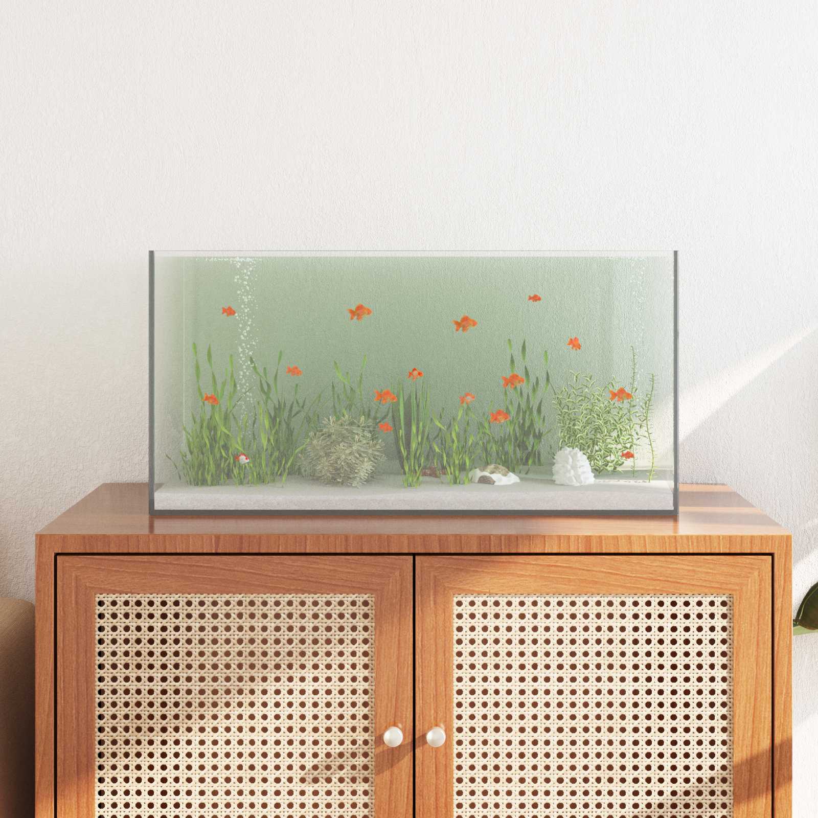 Akvaarium ladustamisega Läbipaistev 60 x 30 x 30 cm Klaas