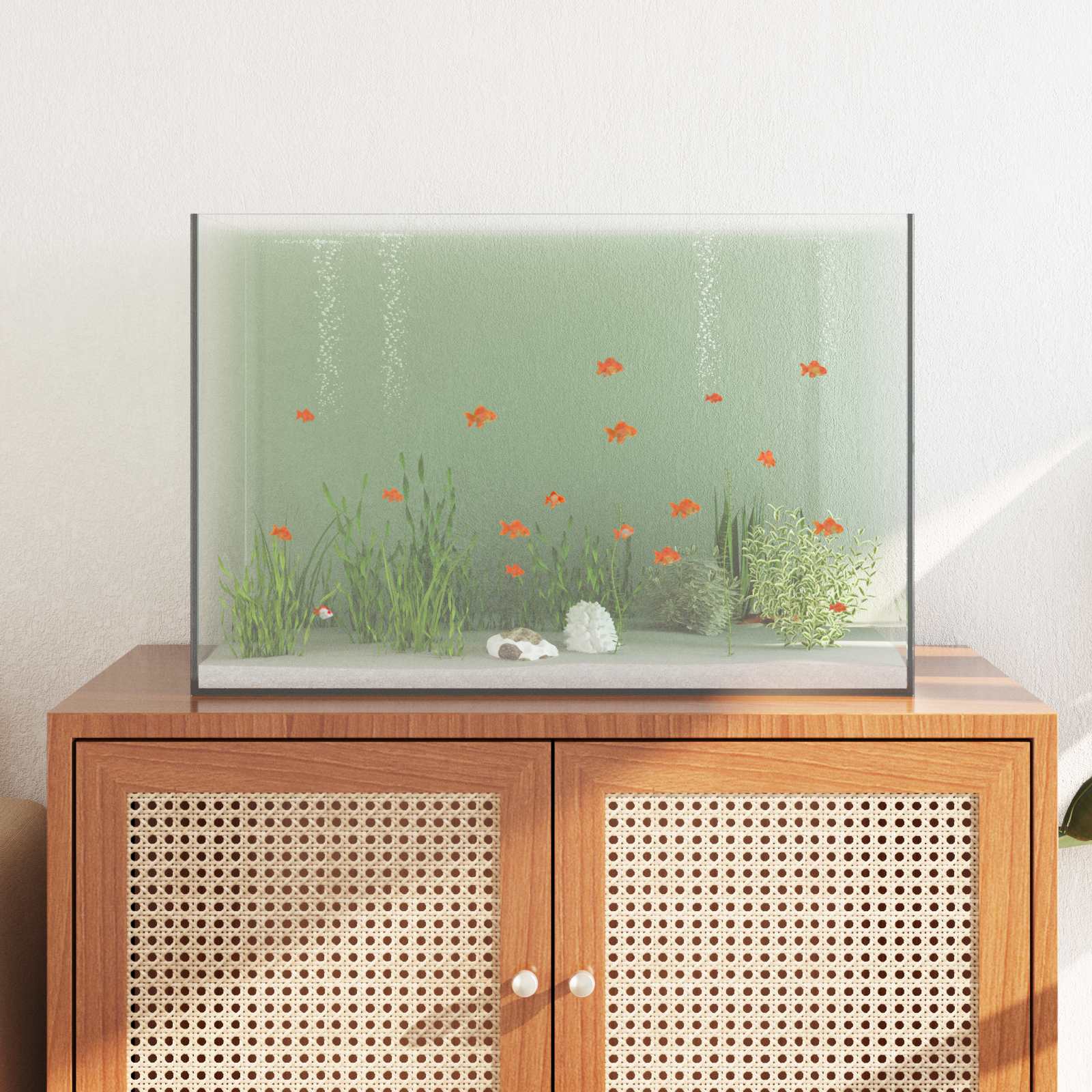 Akvaarium ladustamisega Läbipaistev 60 x 35 x 40 cm Klaas