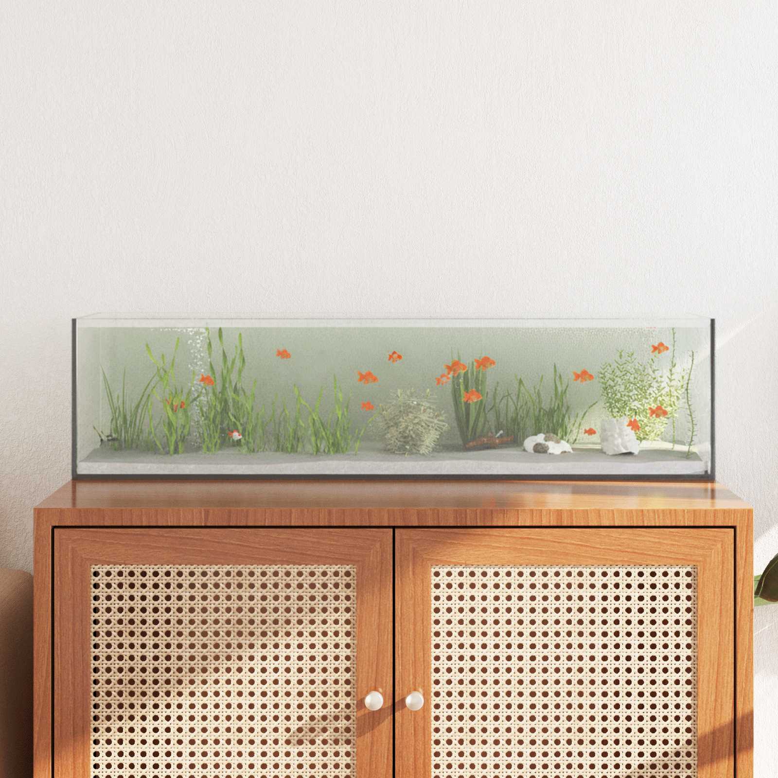 Akvaarium ladustamisega Läbipaistev 80 x 20 x 20 cm Klaas