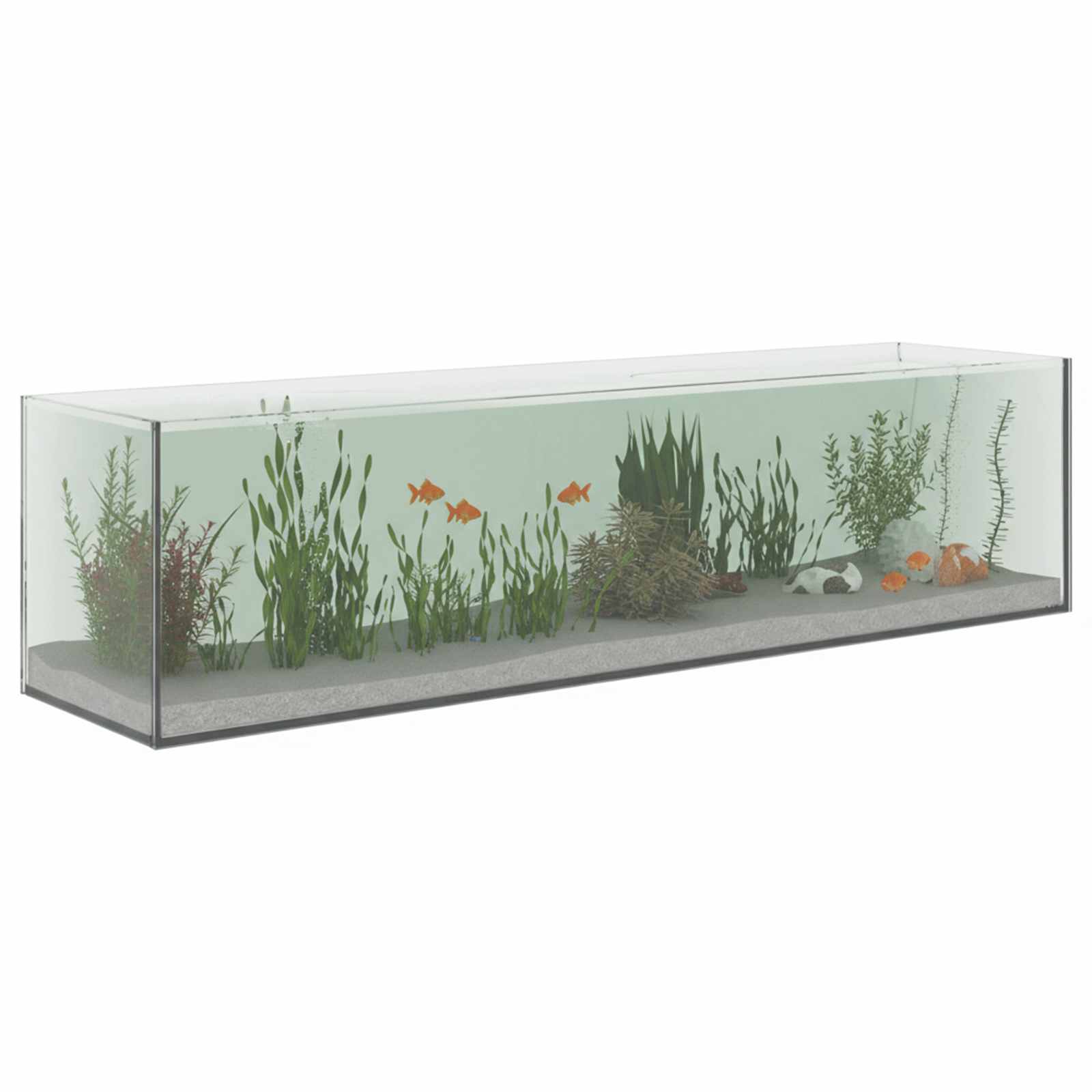 Akvaarium ladustamisega Läbipaistev 80 x 20 x 20 cm Klaas