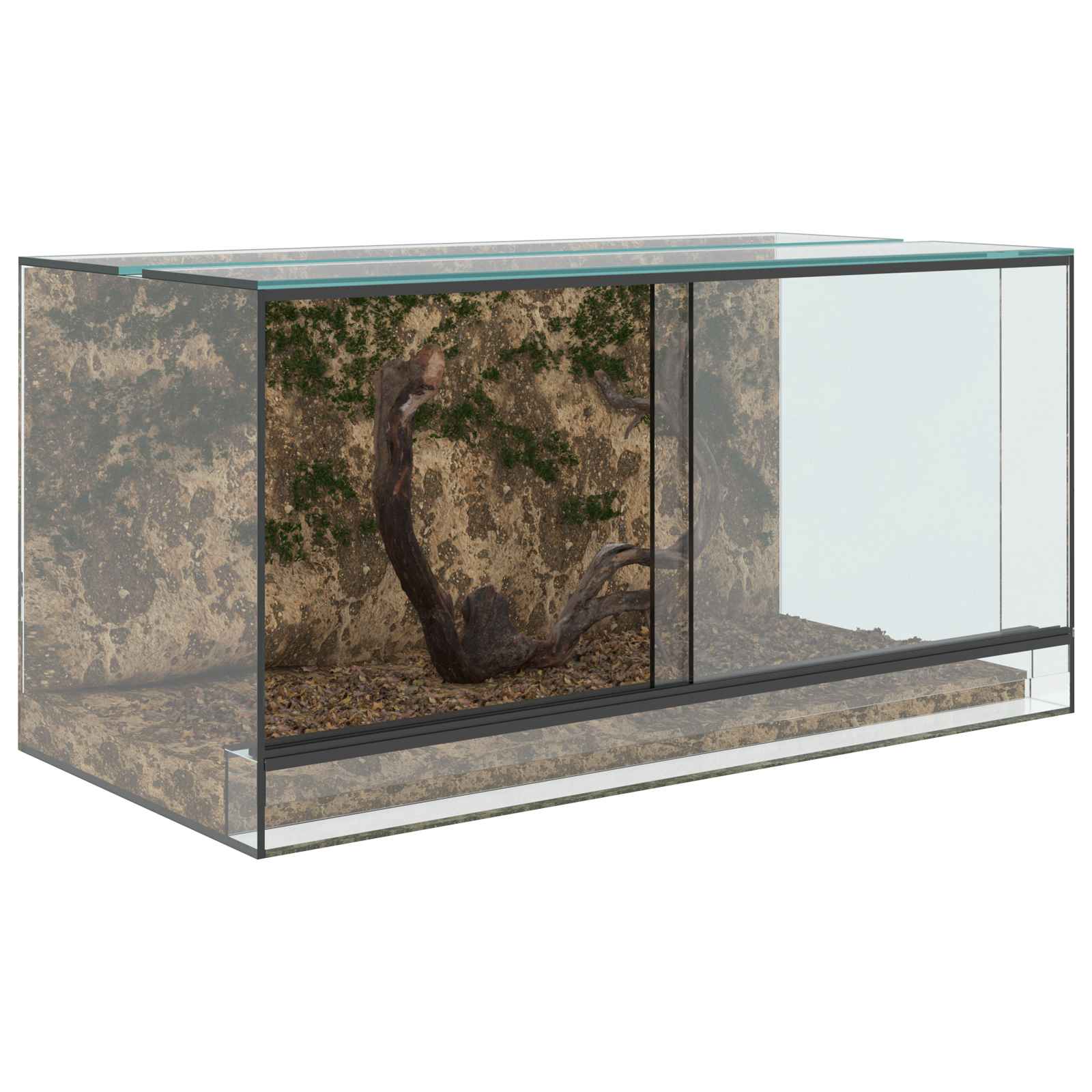 Terrarium ladustamisega Läbipaistev 80 x 40 x 40 cm Klaas
