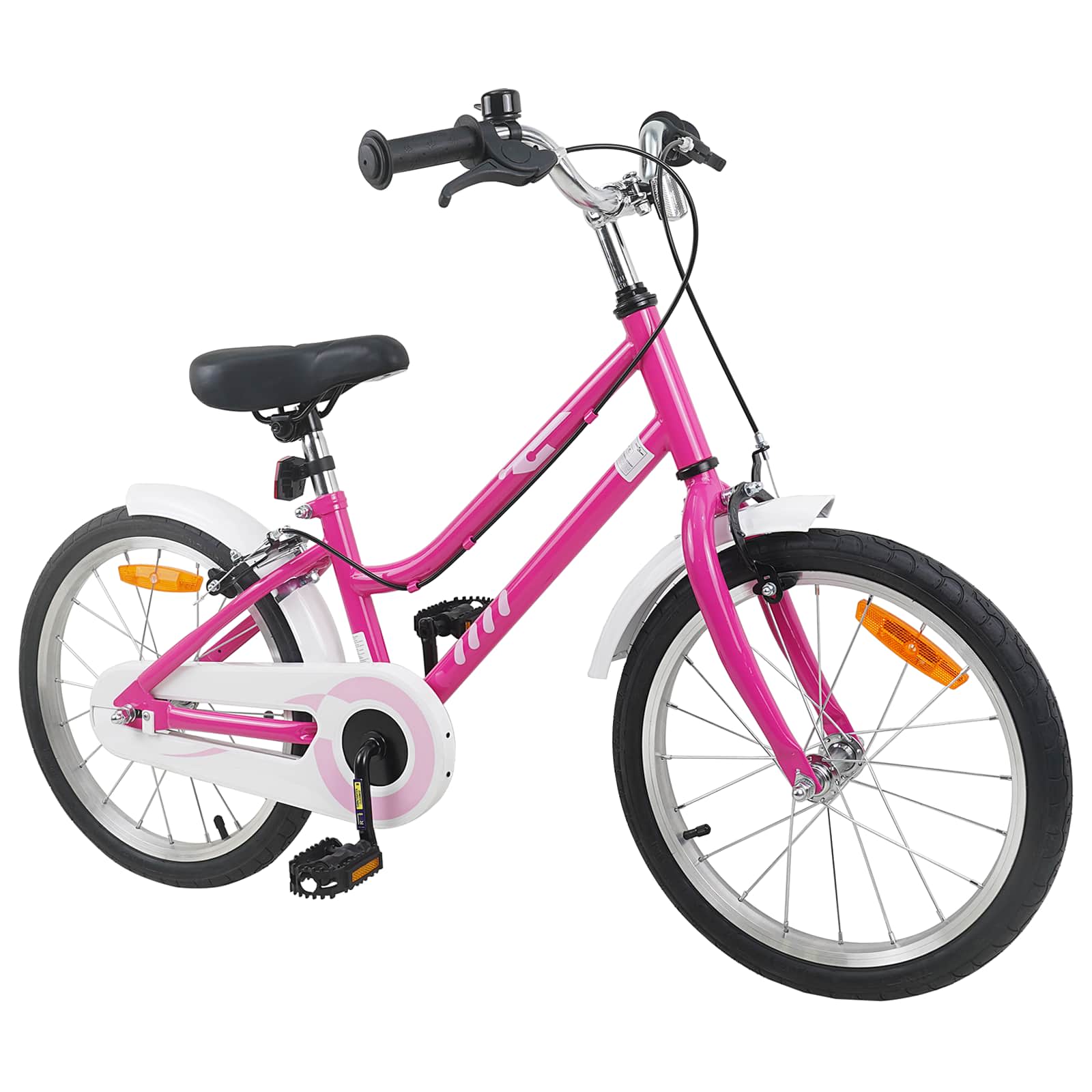 Laste Bike 18 Tolli 5-7 aastastele Roosa valge