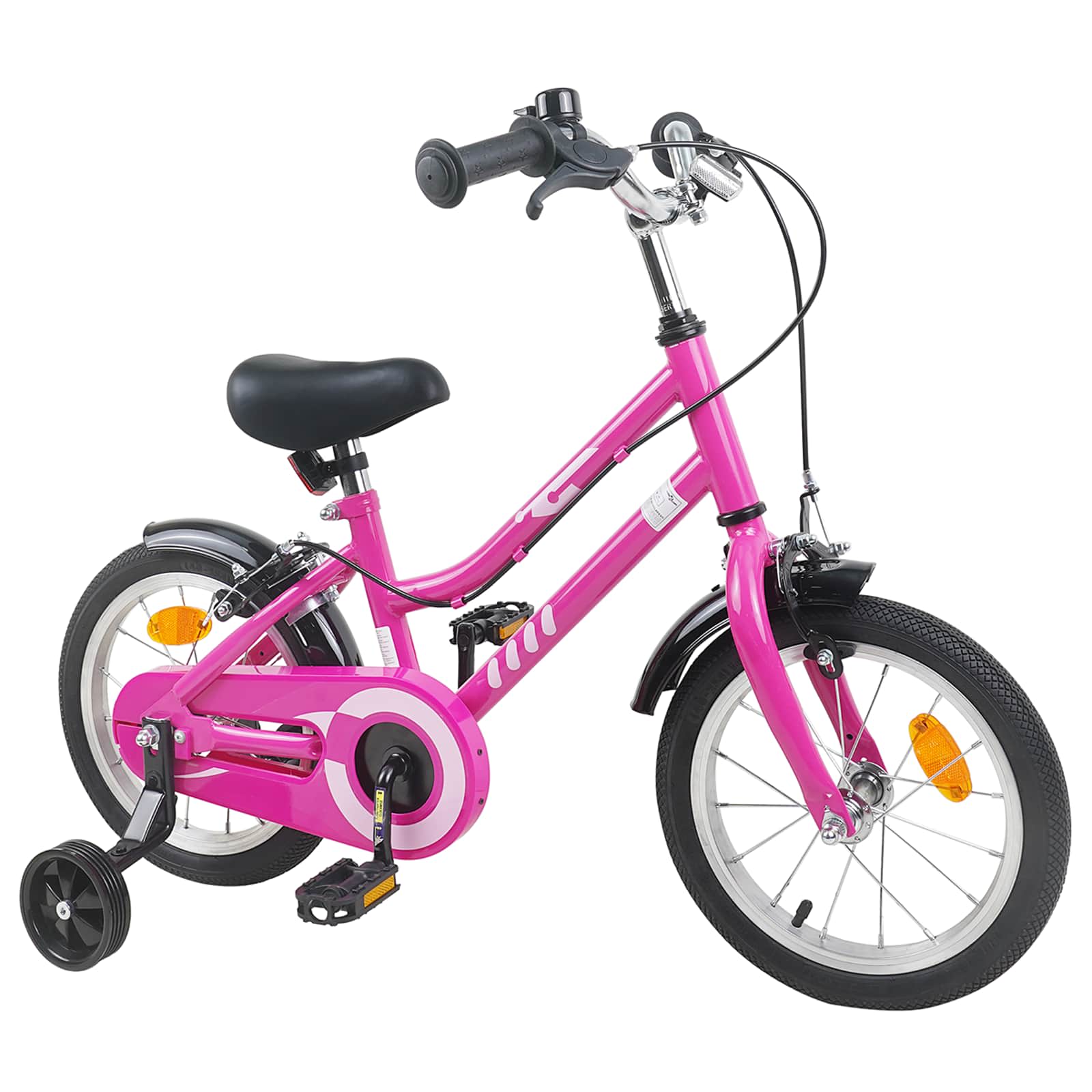 Laste Bike 16 Tolli 4–6 aastastele Roosa Must