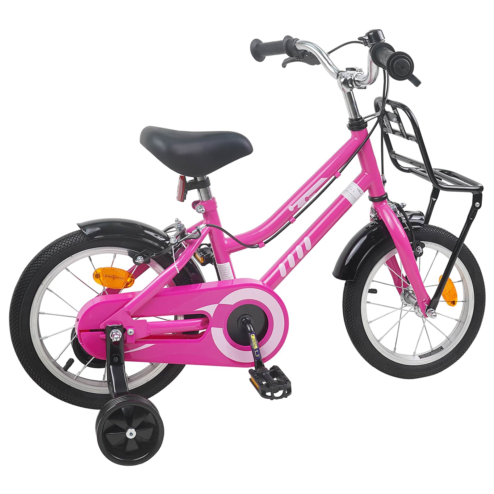 Laste Bike 16 Tolli 4–6 aastastele Roosa ja Must