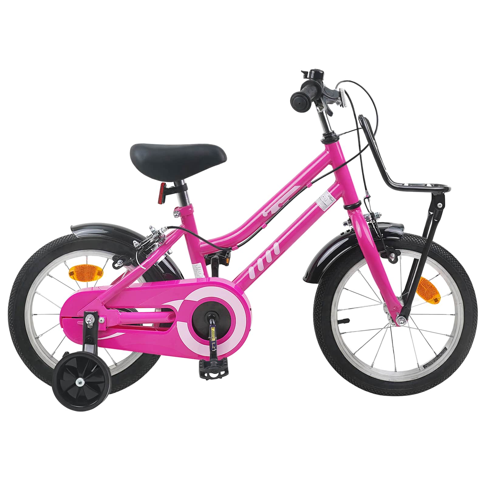 Laste Bike 16 Tolli 4–6 aastastele Roosa ja Must