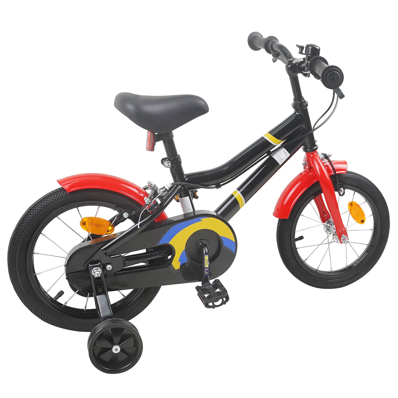 Lasteratas 14 Tolli 3-5 Aastat Must ja punane