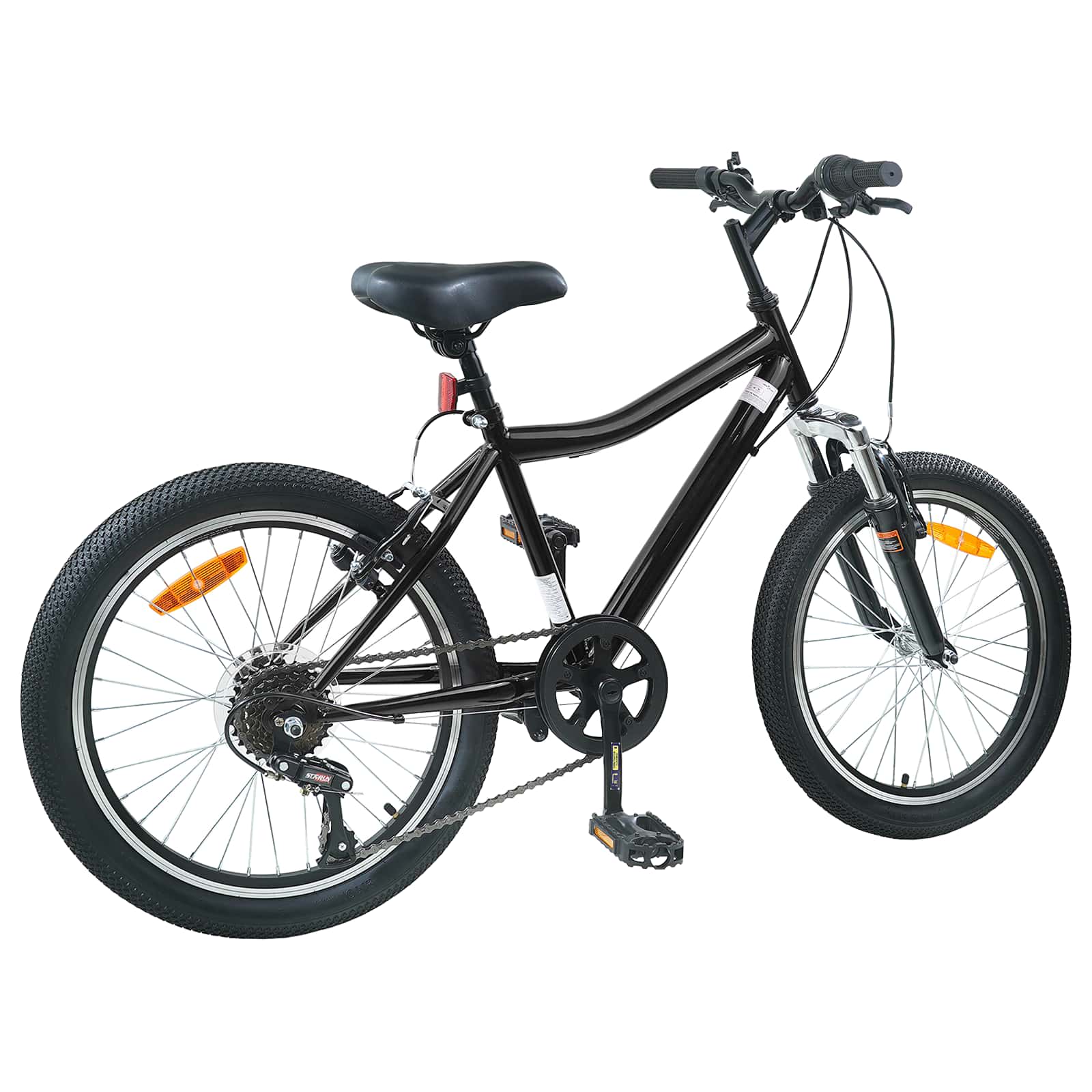 Laste Bike 24 Tolli 6-Kiirus 8-12 aastastele Must