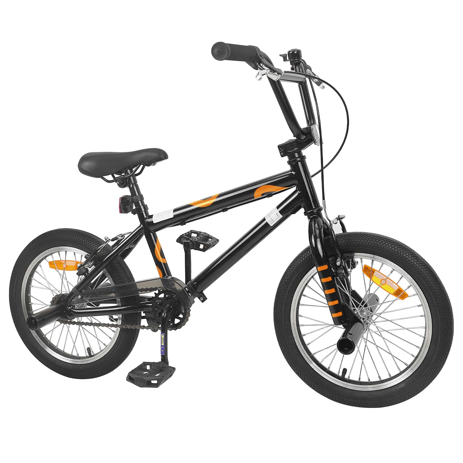 BMX Bike 16 Tolli 5-8 aastastele Must