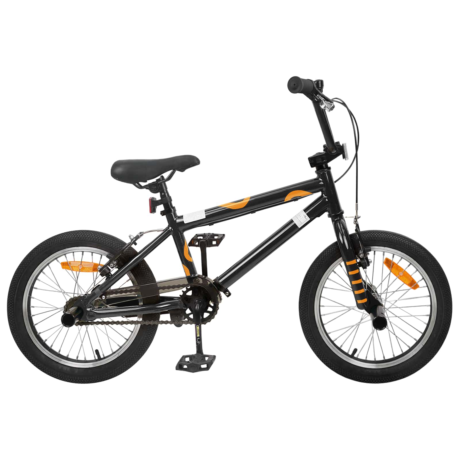 BMX Bike 16 Tolli 5-8 aastastele Must