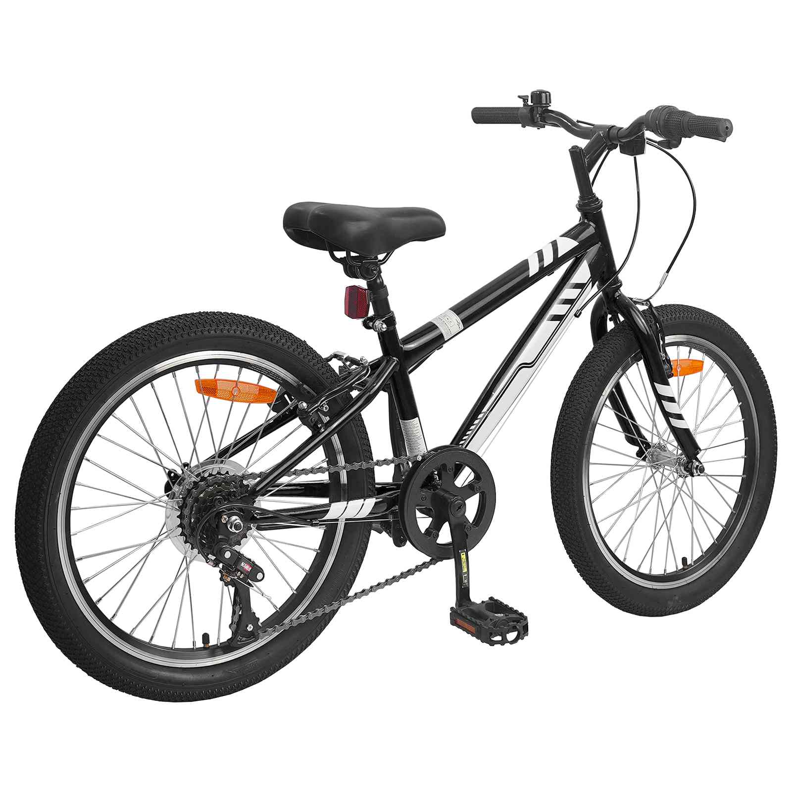 Mägi Bike 20 Tolli 6-Kiirus 5-8 aastastele Must
