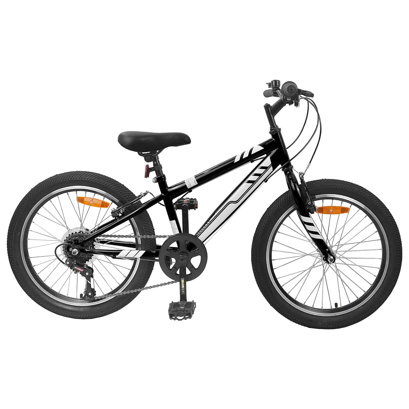 Mägi Bike 20 Tolli 6-Kiirus 5-8 aastastele Must