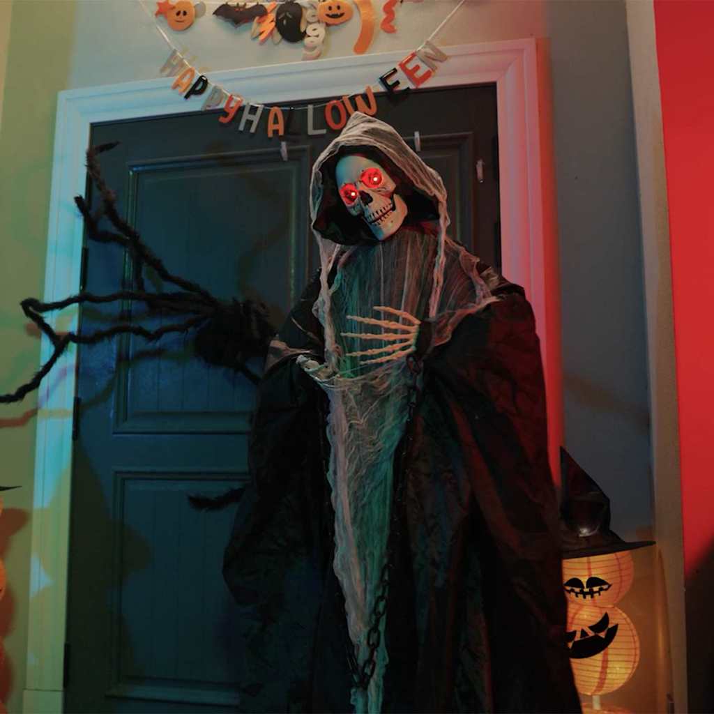 Halloweeni rippuv viikatemees SPOOKA Must 112 x 164 cm