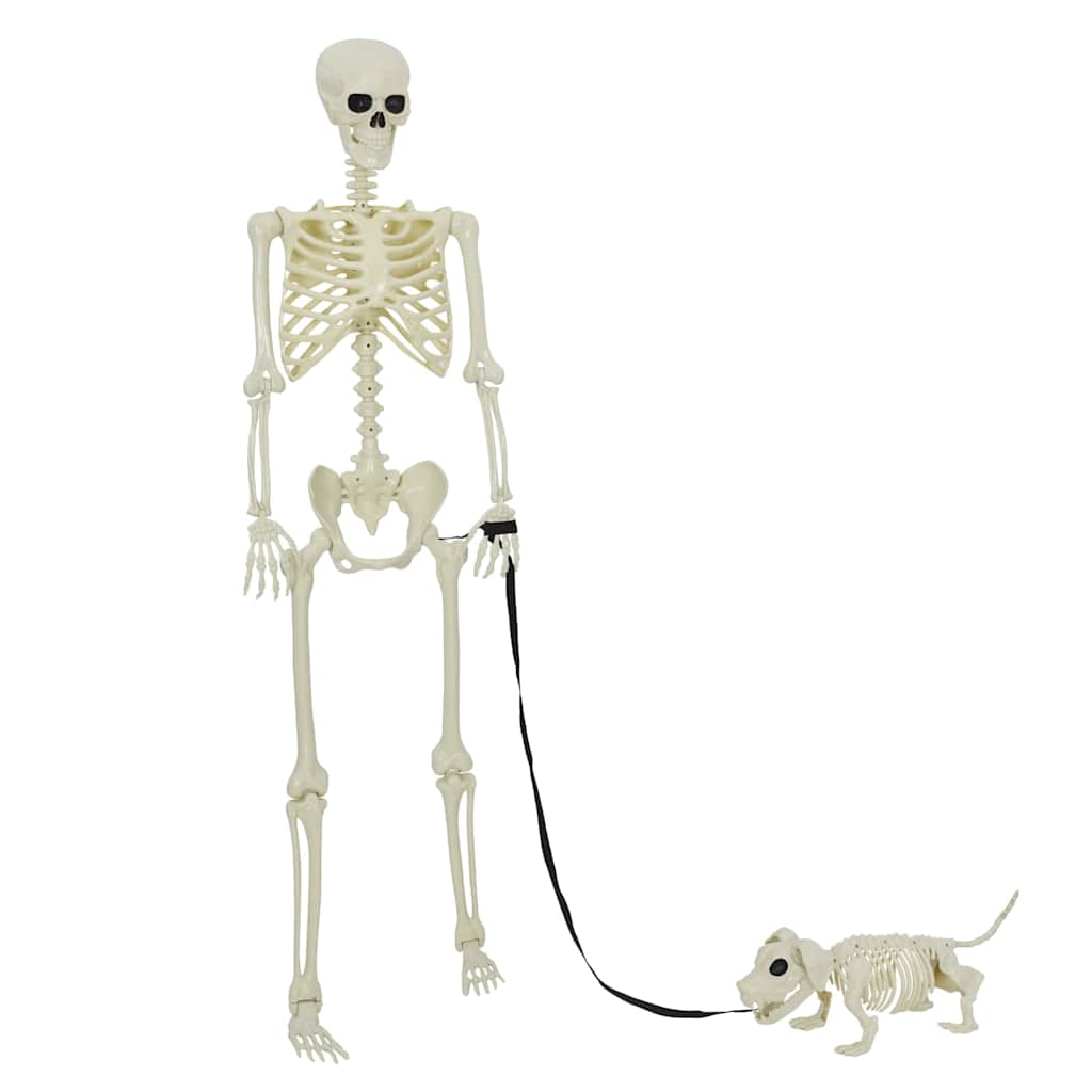 Halloweeni kaunistus -skelet 2 tk Valge 155 x 38.5 cm