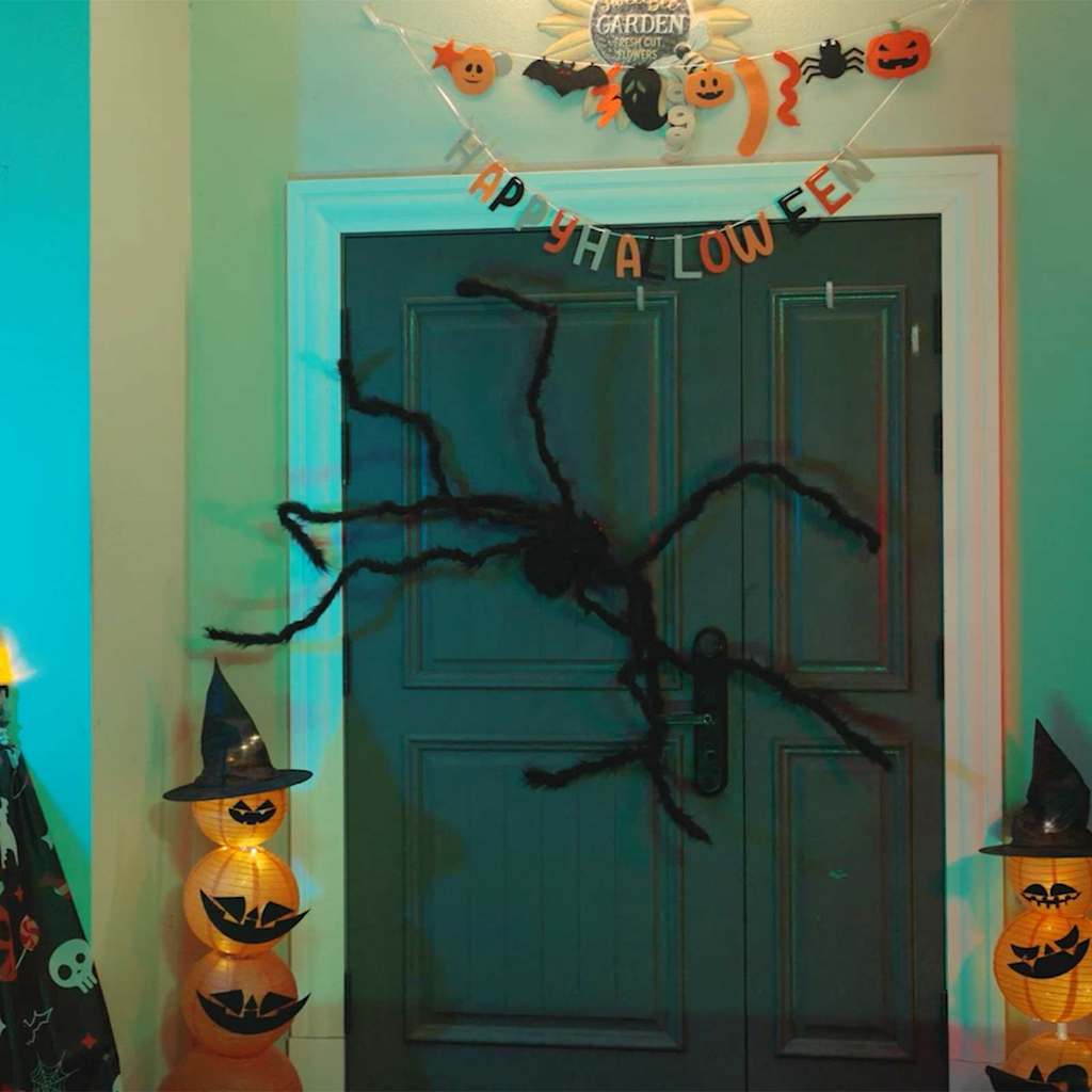 Halloweeni Ämblik Kaunistus 6 tk Must 75 cm Polüester ja teras