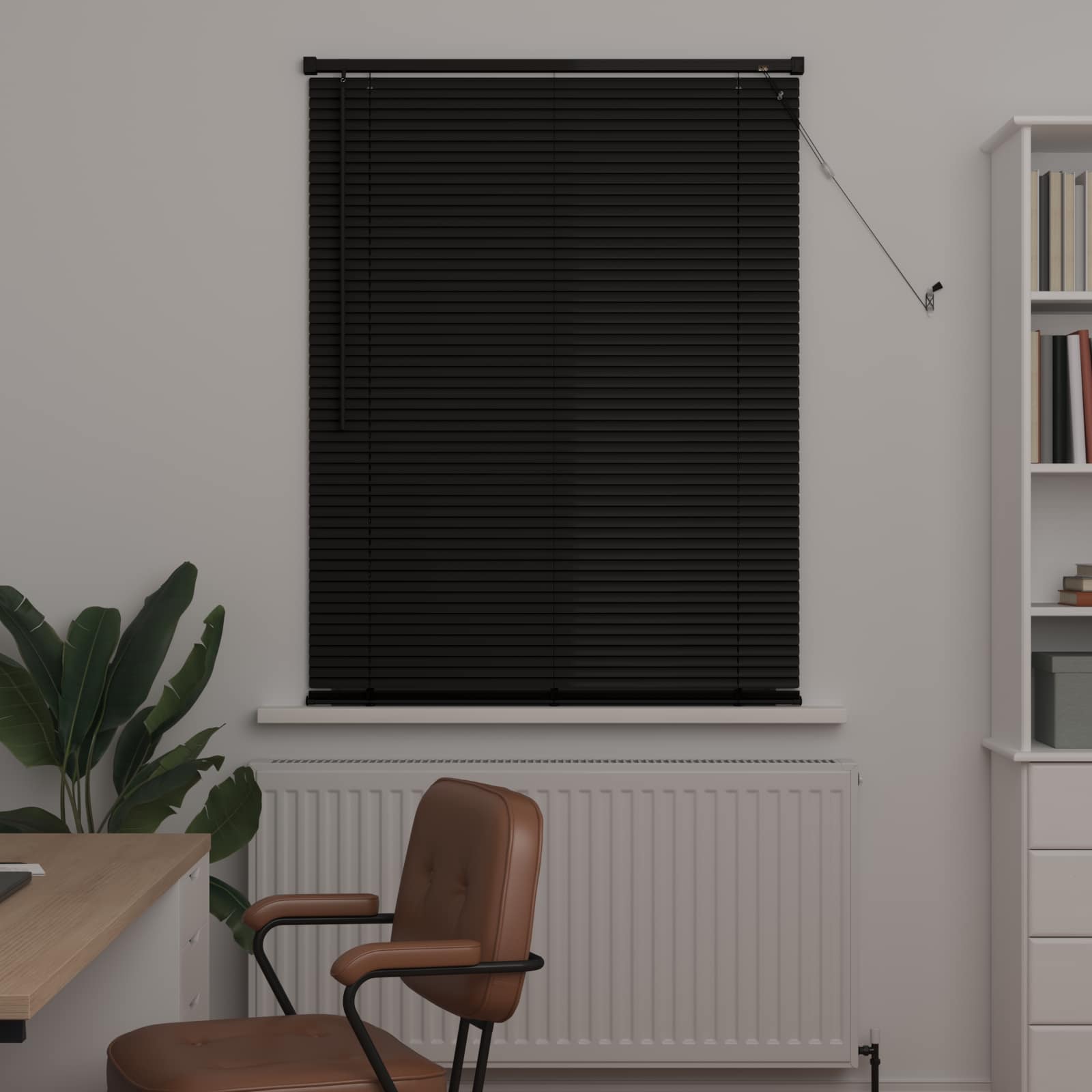 Veneetsia rulo Must 150 x 80 cm 25 mm PVC