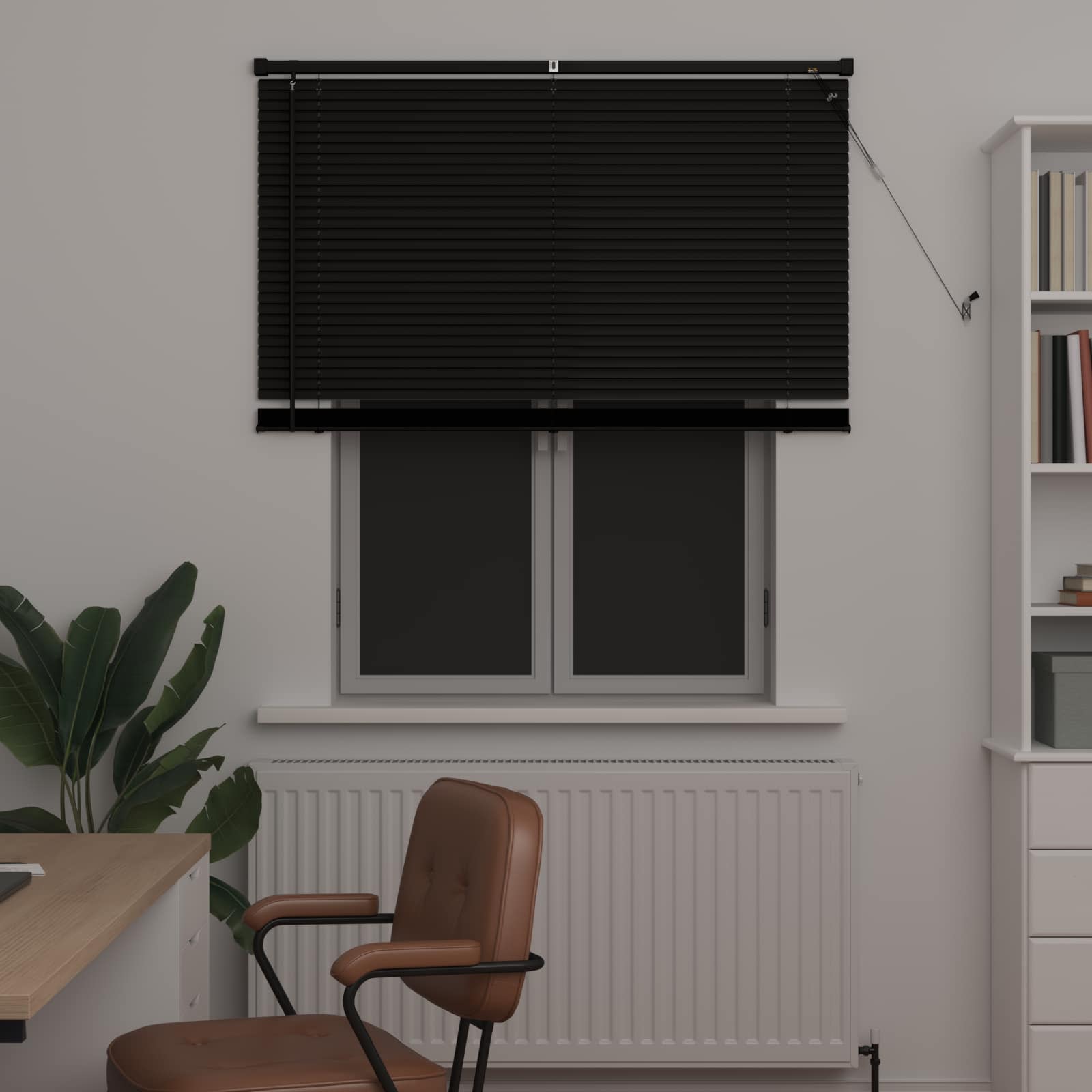 Veneetsia rulo Must 150 x 110 cm 25 mm PVC
