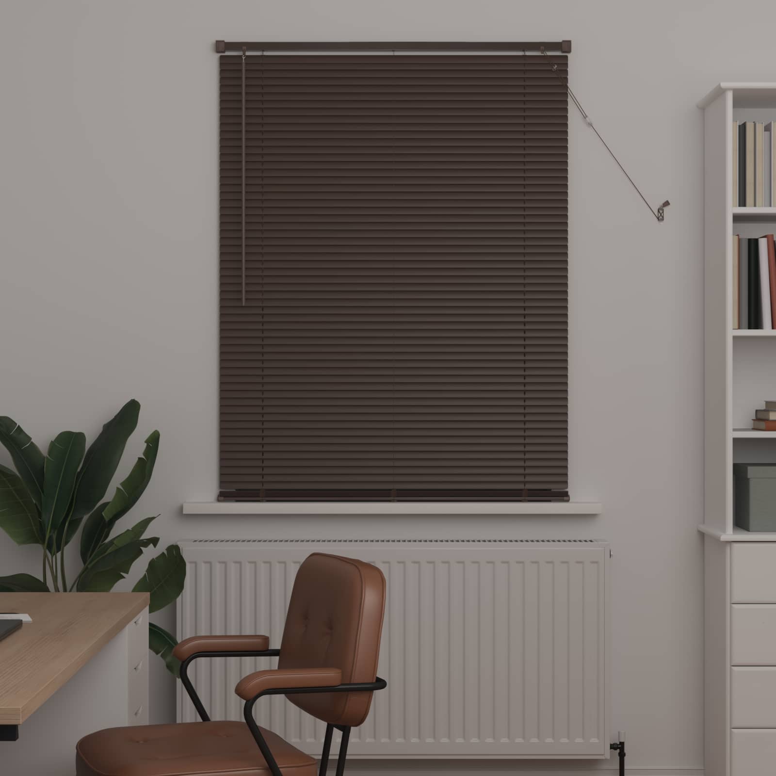 Veneetsia rulo Tumepruun mustriga 150 x 70 cm 25 mm PVC