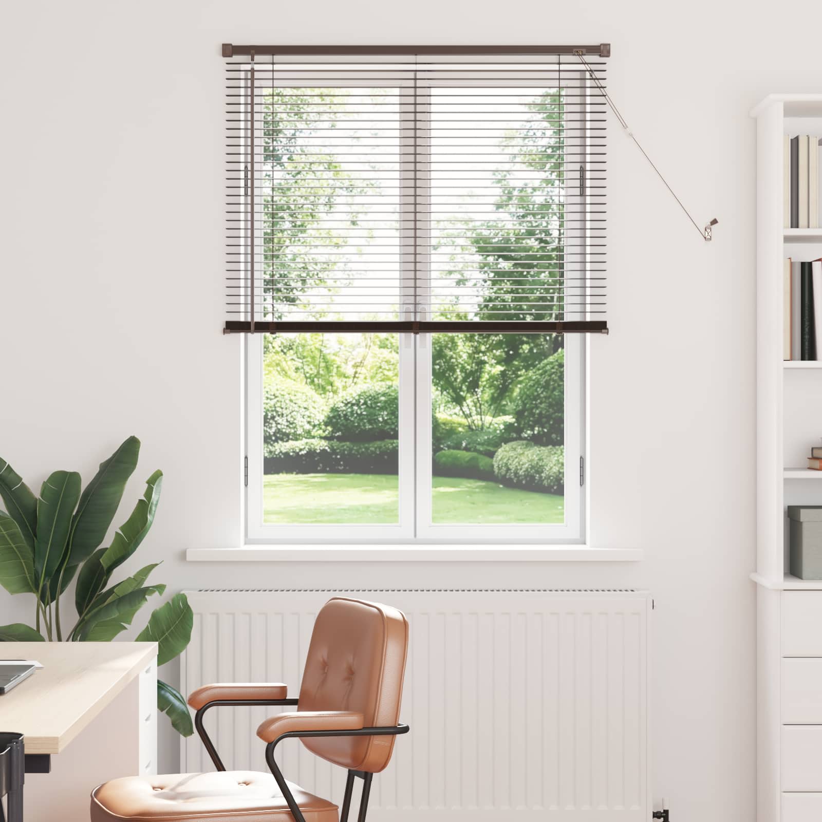 Veneetsia rulo Tumepruun mustriga 150 x 90 cm 25 mm PVC
