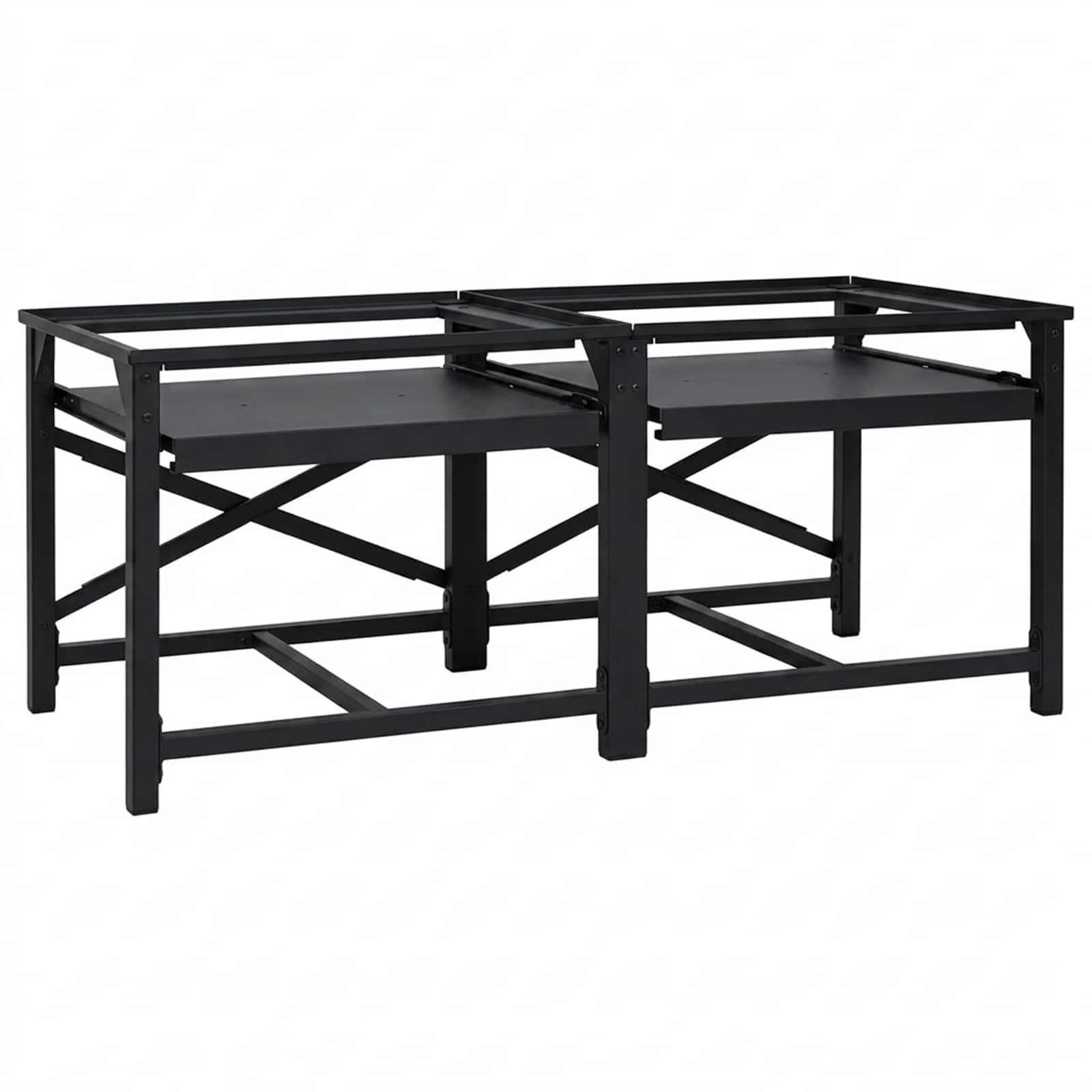Pesumasina pedestal 2 tk Must 120 x 56 x 52 cm Teras