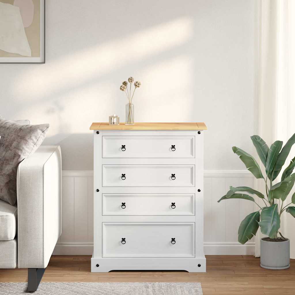 Hoidukirstud Corona Valge 92 x 48 x 114 cm Kindel männipuidust