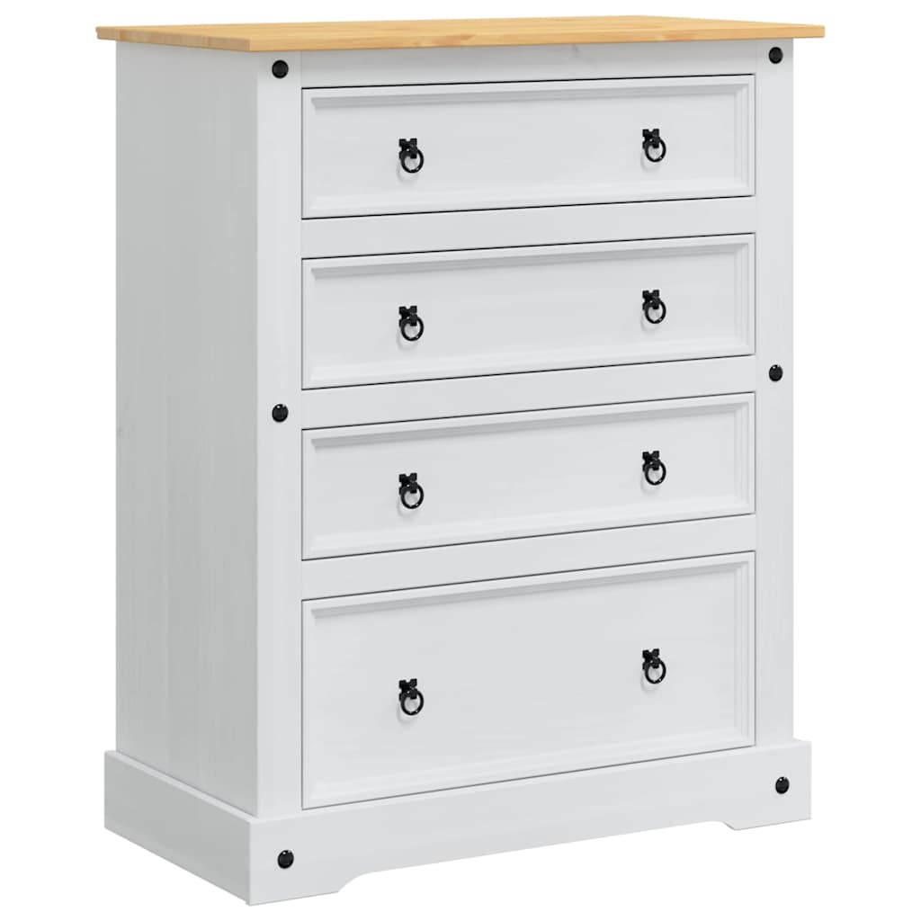 Hoidukirstud Corona Valge 92 x 48 x 114 cm Kindel männipuidust
