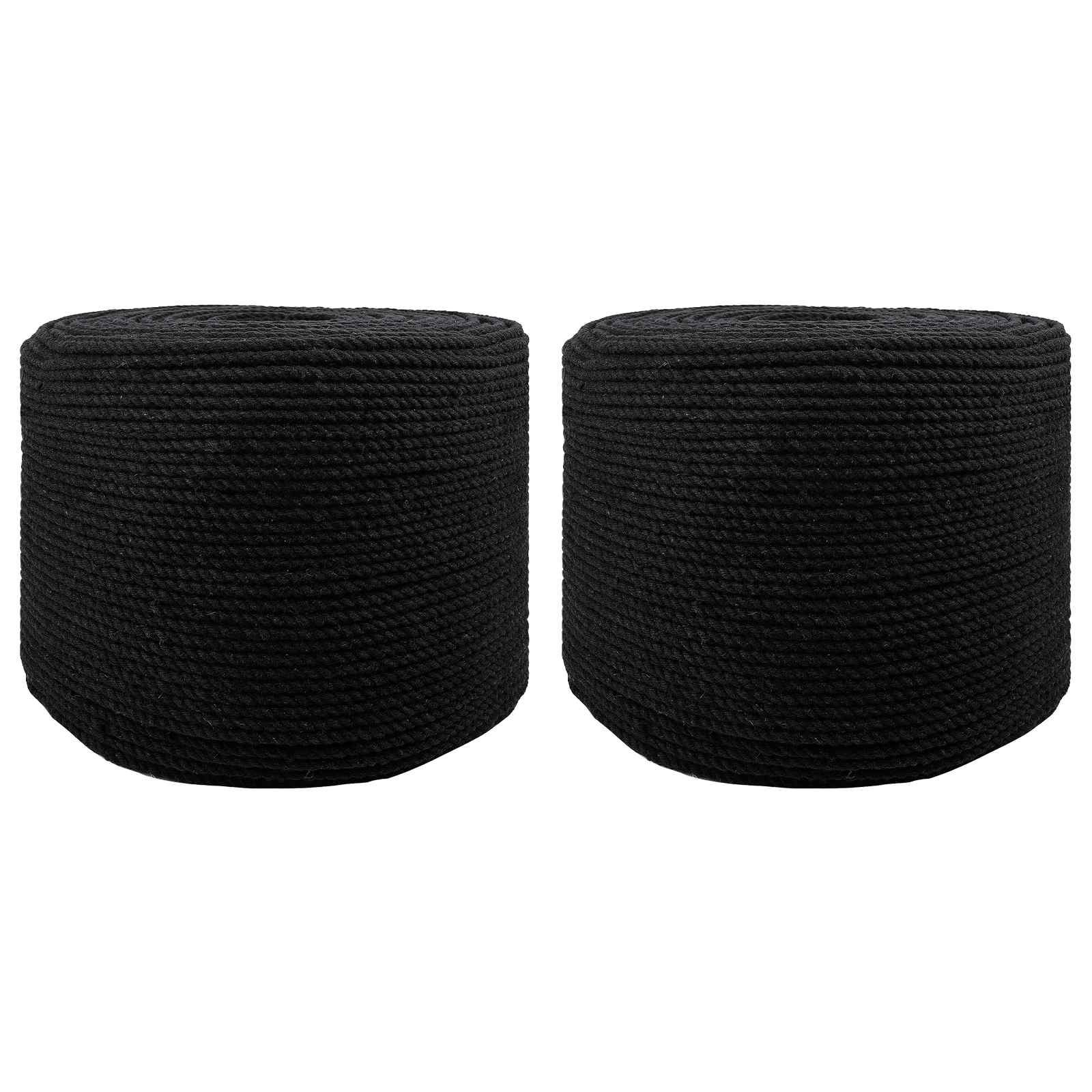 Puuvillane nöör 2 tk 2 mm 100 m Must 100% puuvill