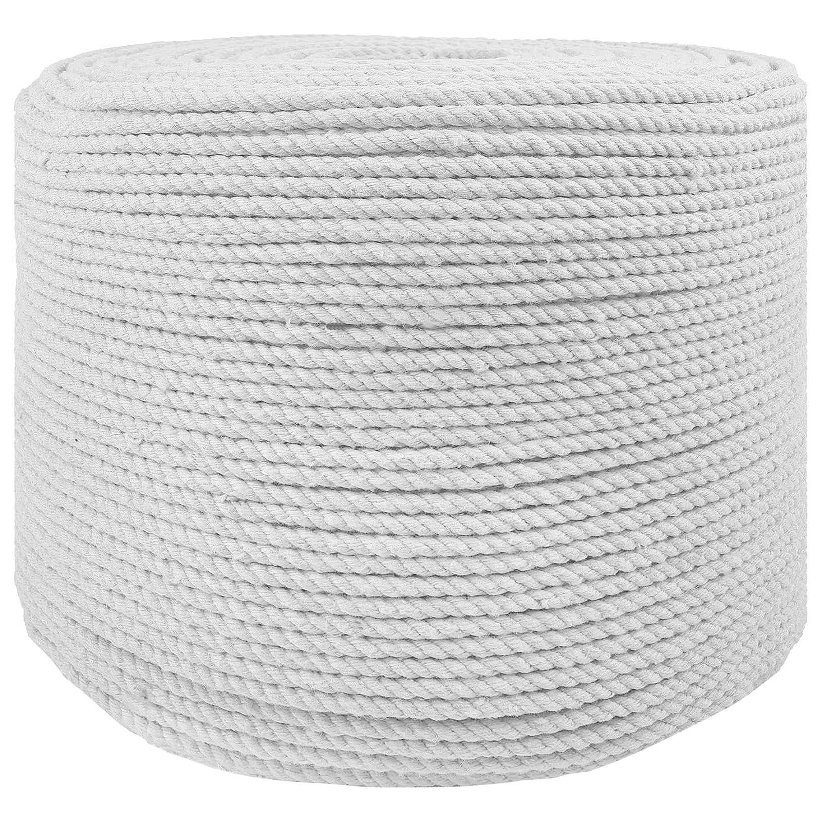 Puuvillane nöör 4 mm 100 m Valge 100% puuvill