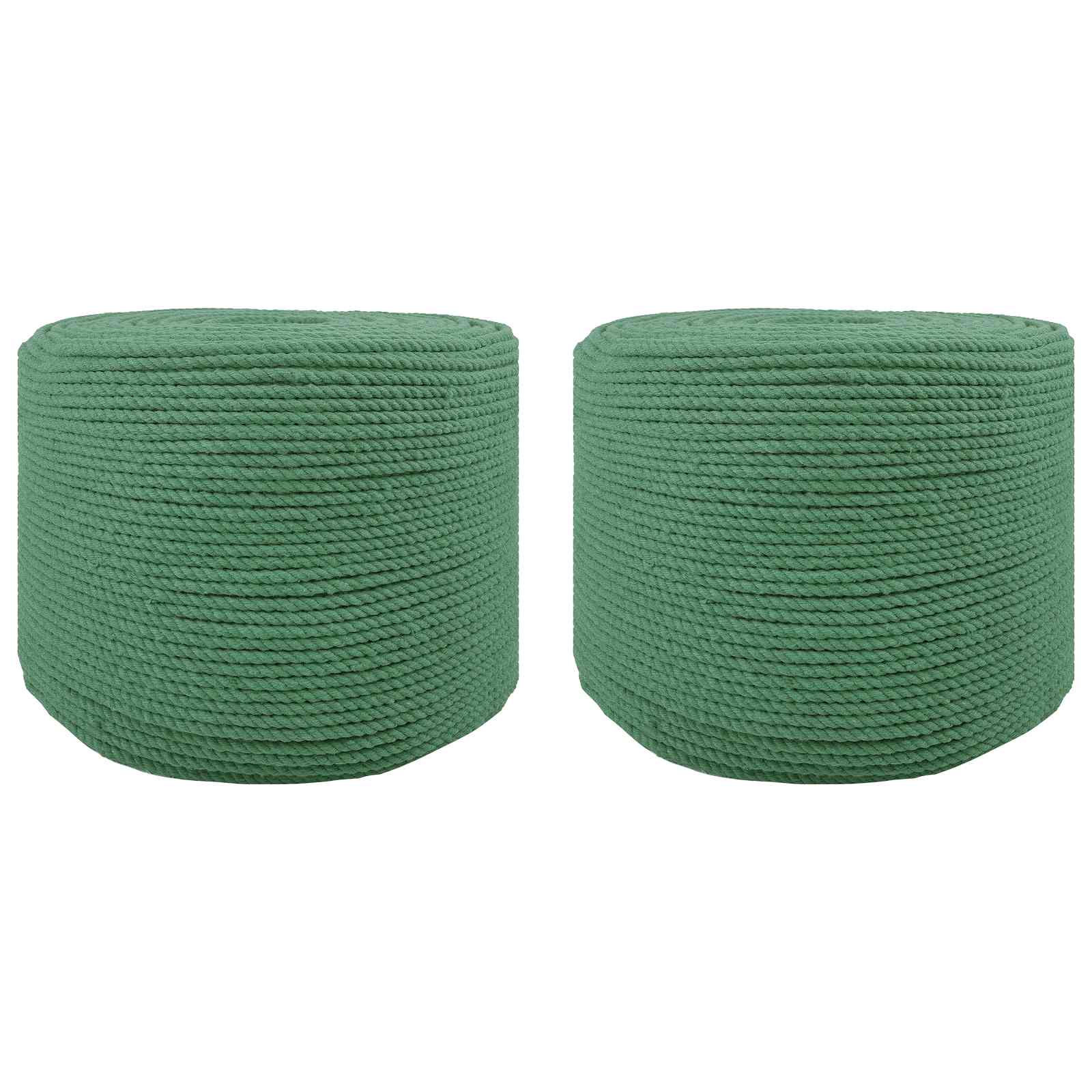 Puuvillane nöör 2 tk 2 mm 100 m Roheline 100% puuvill