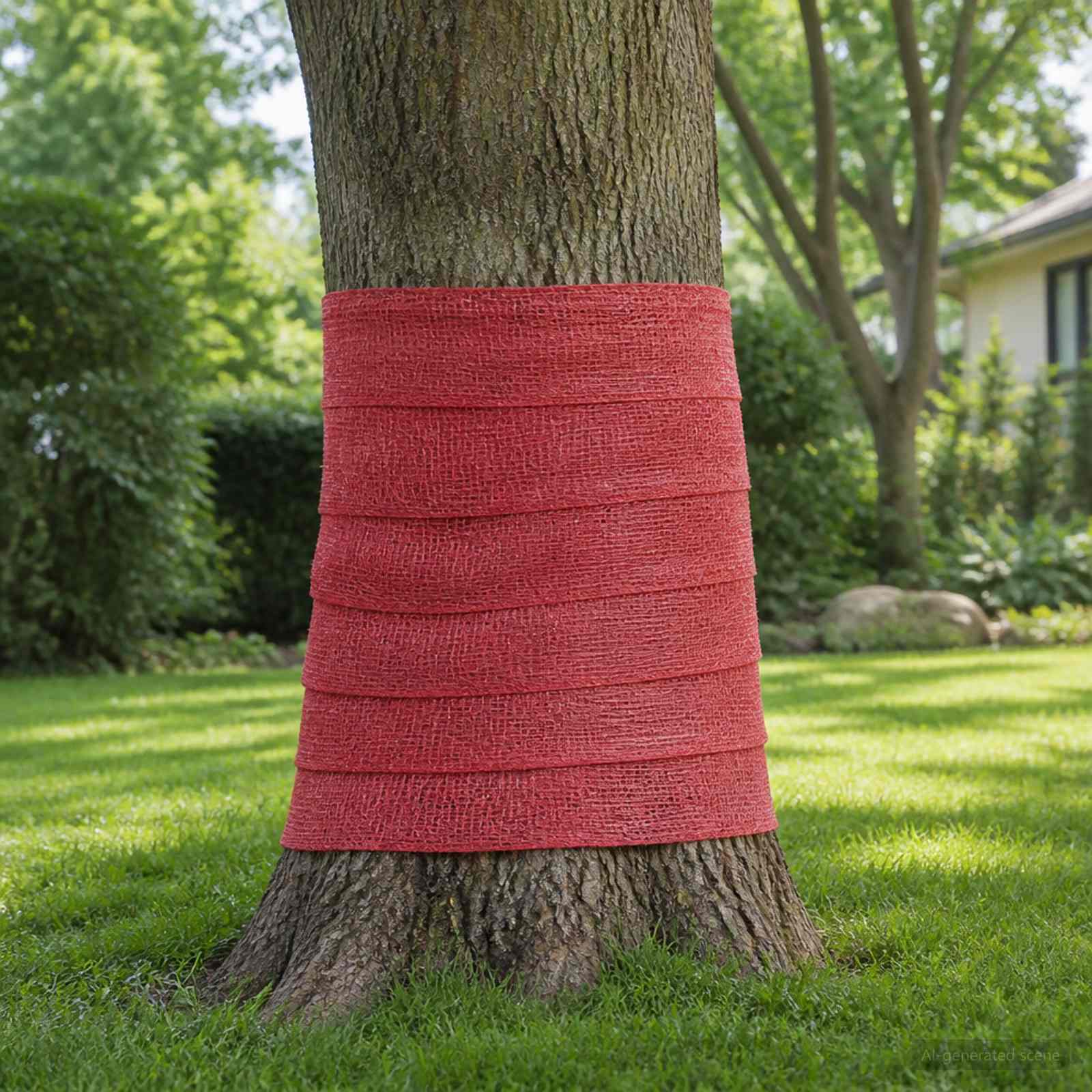 Aiadžuudist võrk 25 cm x 25 m 180 gsm 100% Tossa džuut Punane