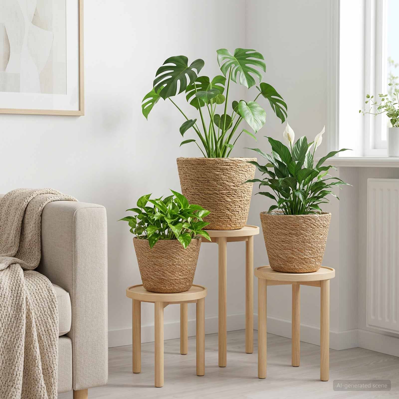 3 tk Naturaalne Ø26 x 19 cm 100% Mererohi