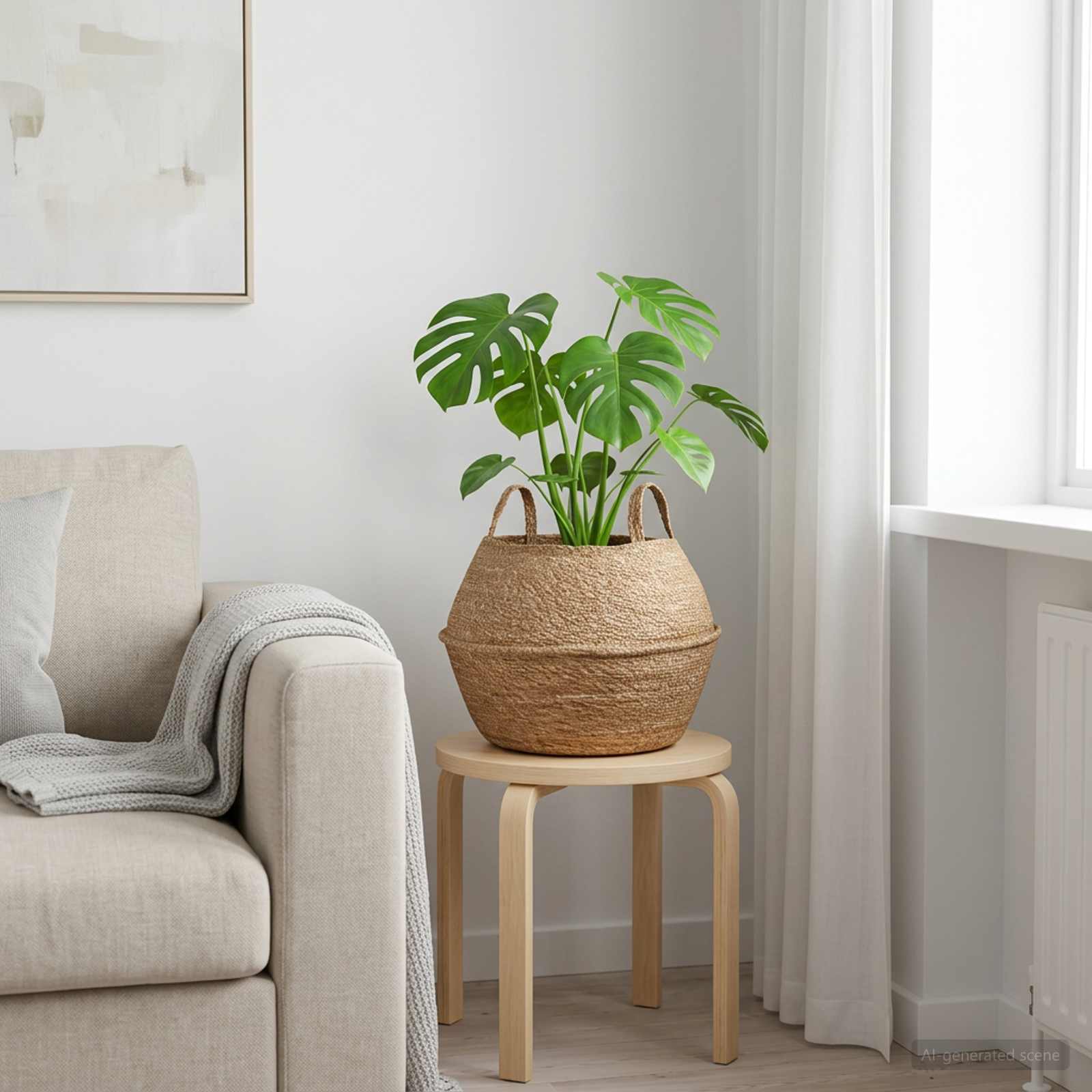 Käsiga taimepott Naturaalne Ø 45 x 36 cm 100% Mererohi