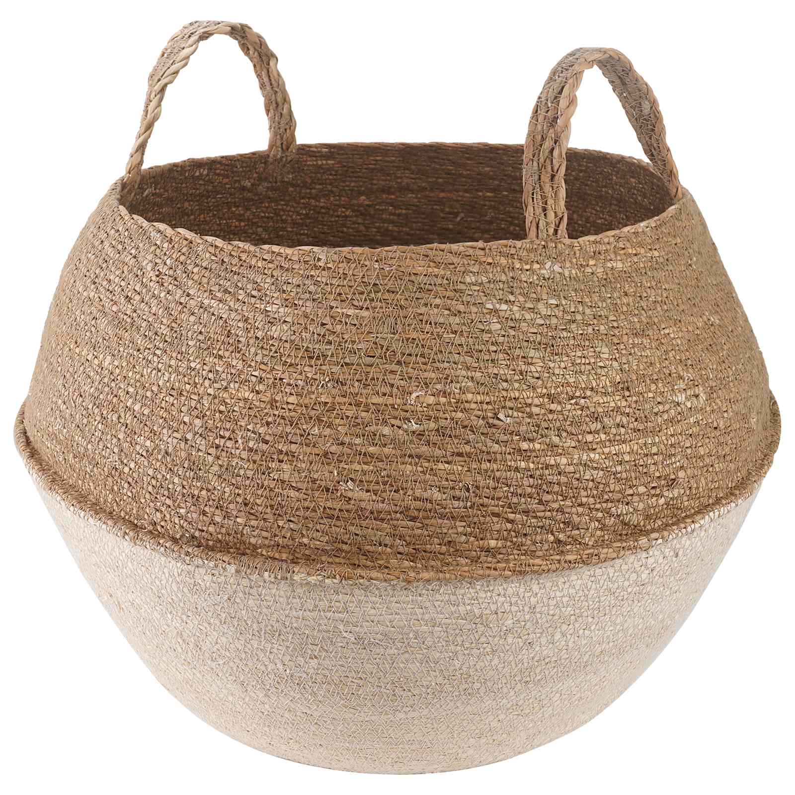 Käsiga taimepott Valge Ø 45 x 36 cm 100% Mererohi