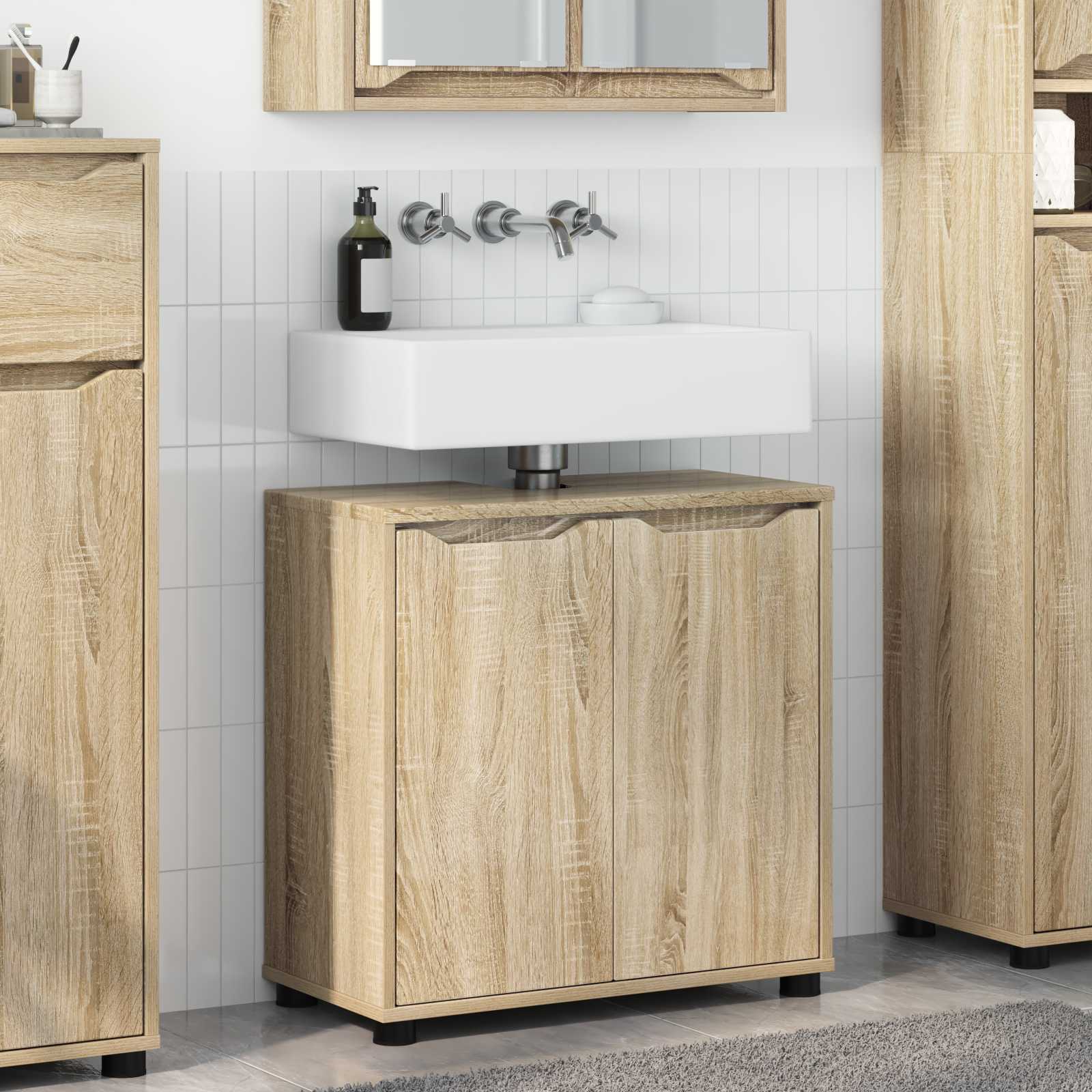 Vannitoa valamu kapp Sonoma tamm 60 x 30 x 60 cm Tehispuit