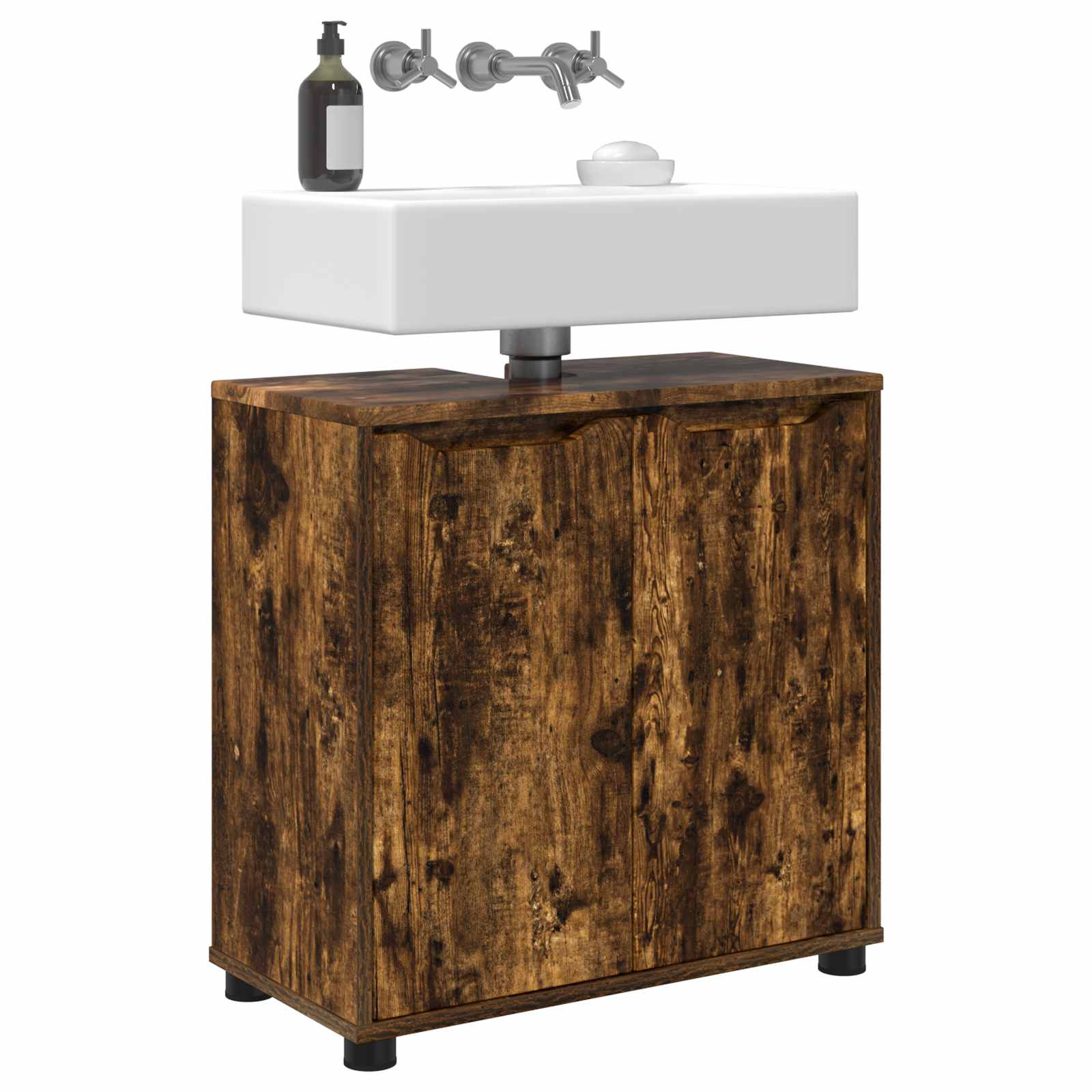 Vannitoa valamu kapp Suitsetatud tamm 60 x 30 x 60 cm Tehispuit